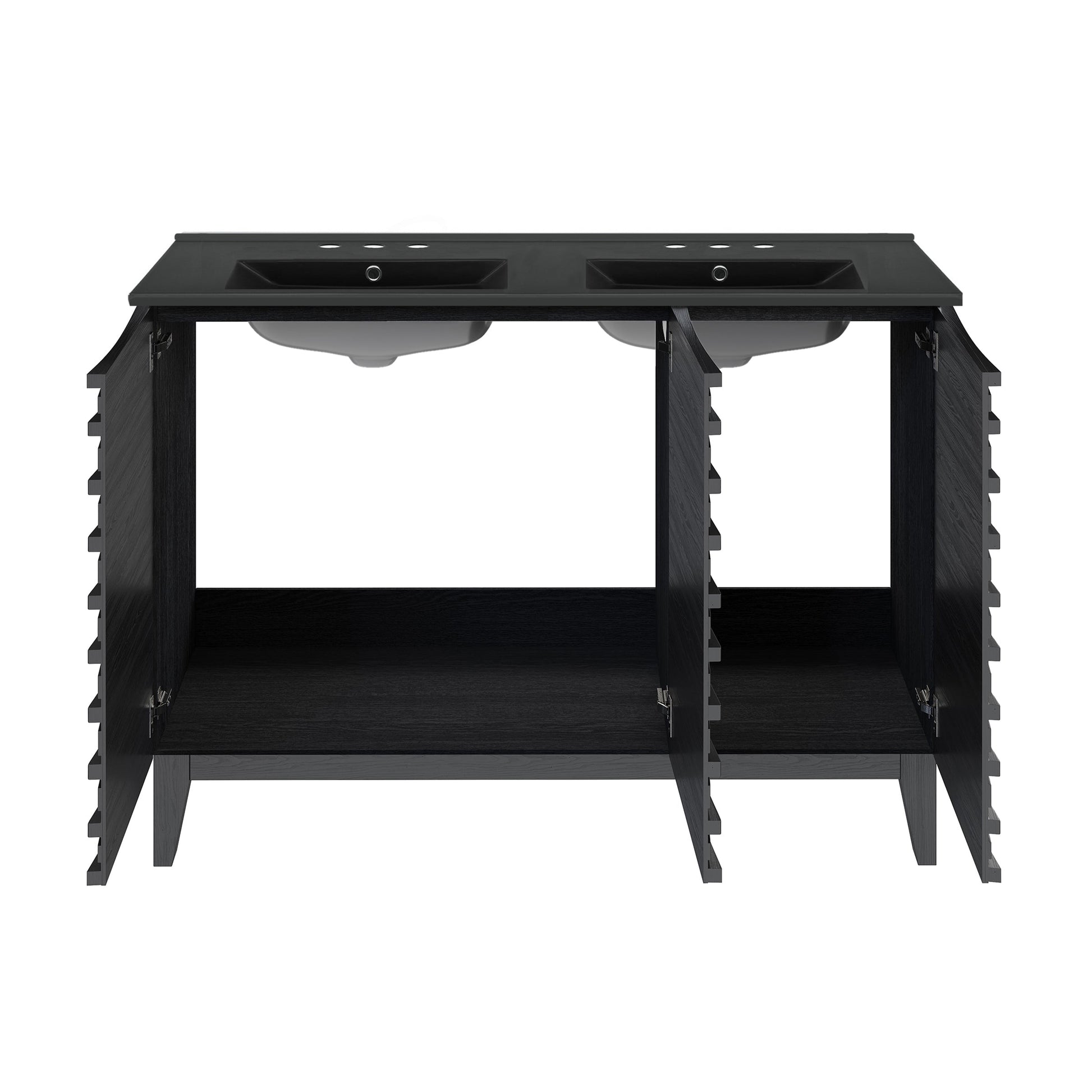 Black Oak / Matte Black / 3-Hole