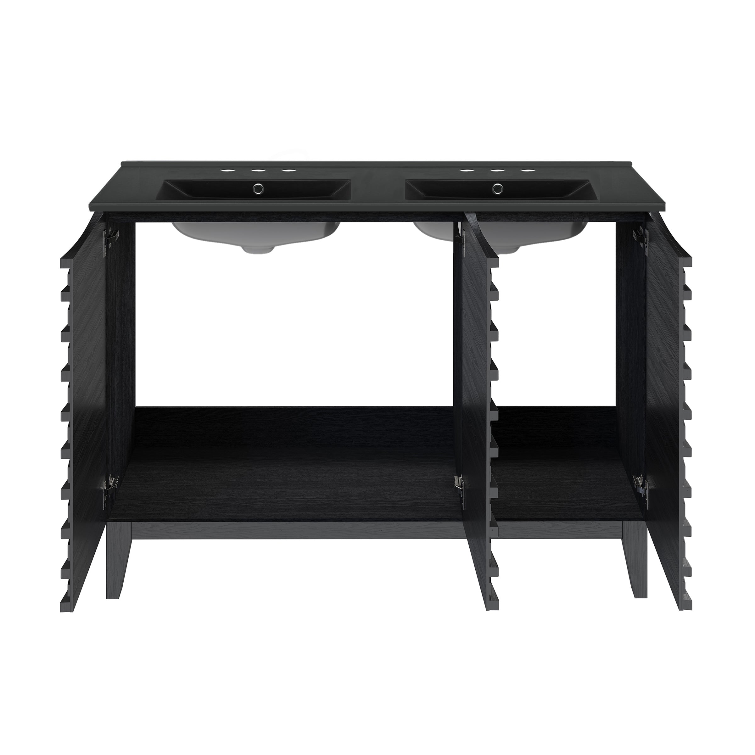 Black Oak / Matte Black / 3-Hole