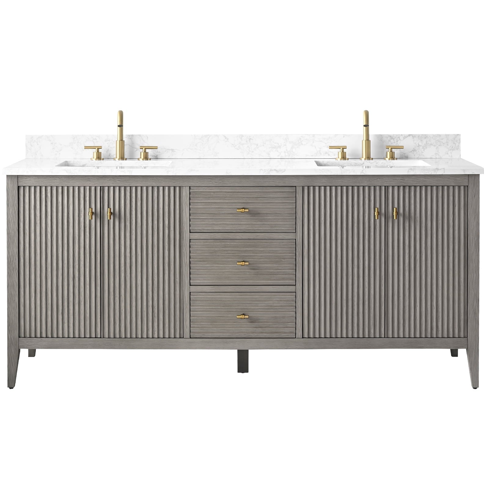 Linear Driftwood Gray / Golden Brushed