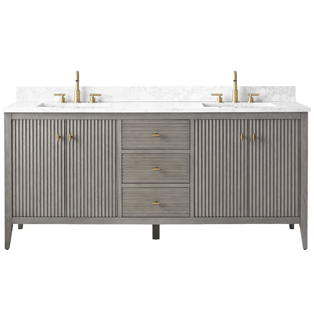 Linear Driftwood Gray / Golden Brushed
