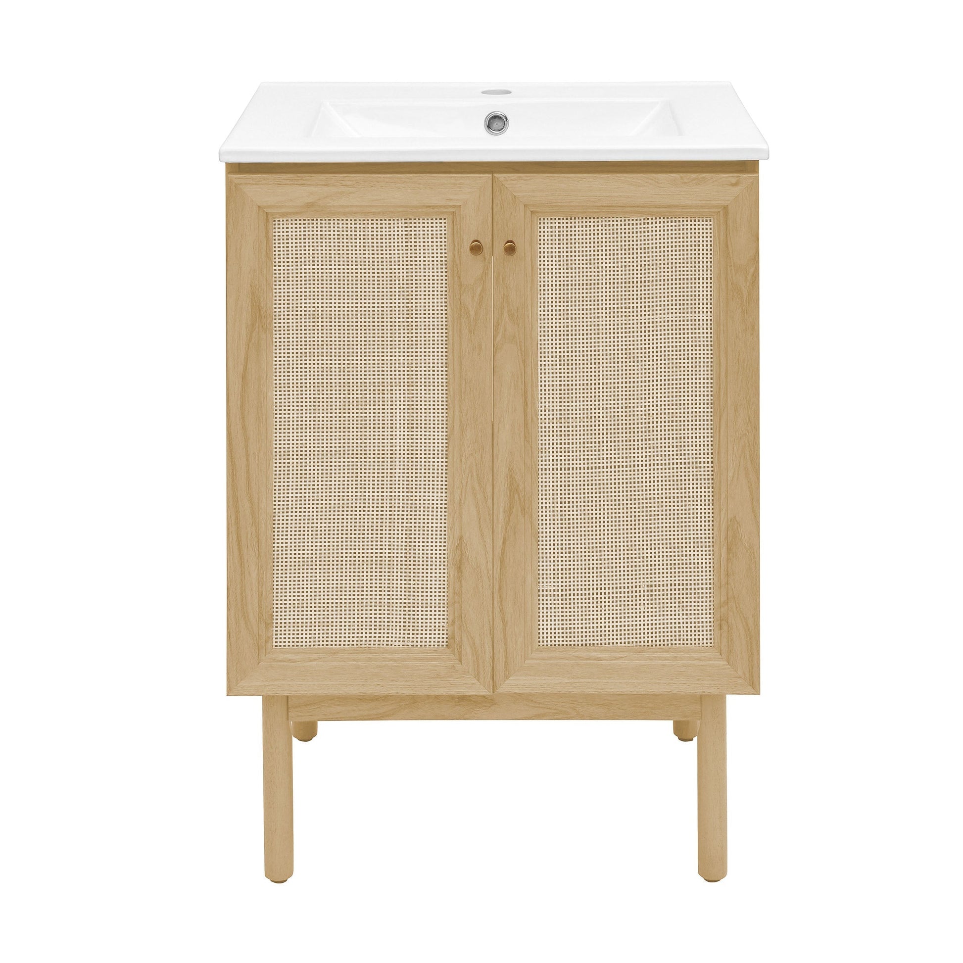 Natural Oak / White / 1-Hole