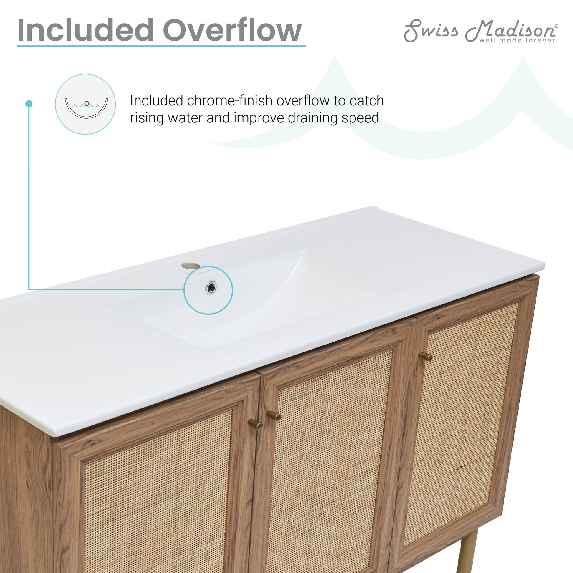 Golden Oak / White / 1-Hole