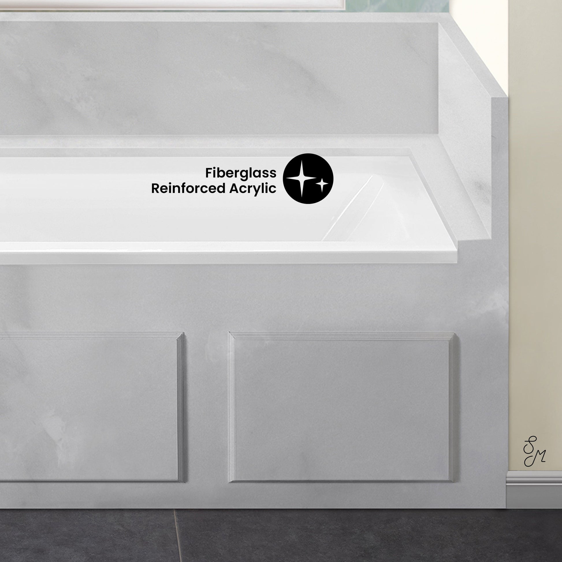 Glossy White / Alcove - No Apron / Left
