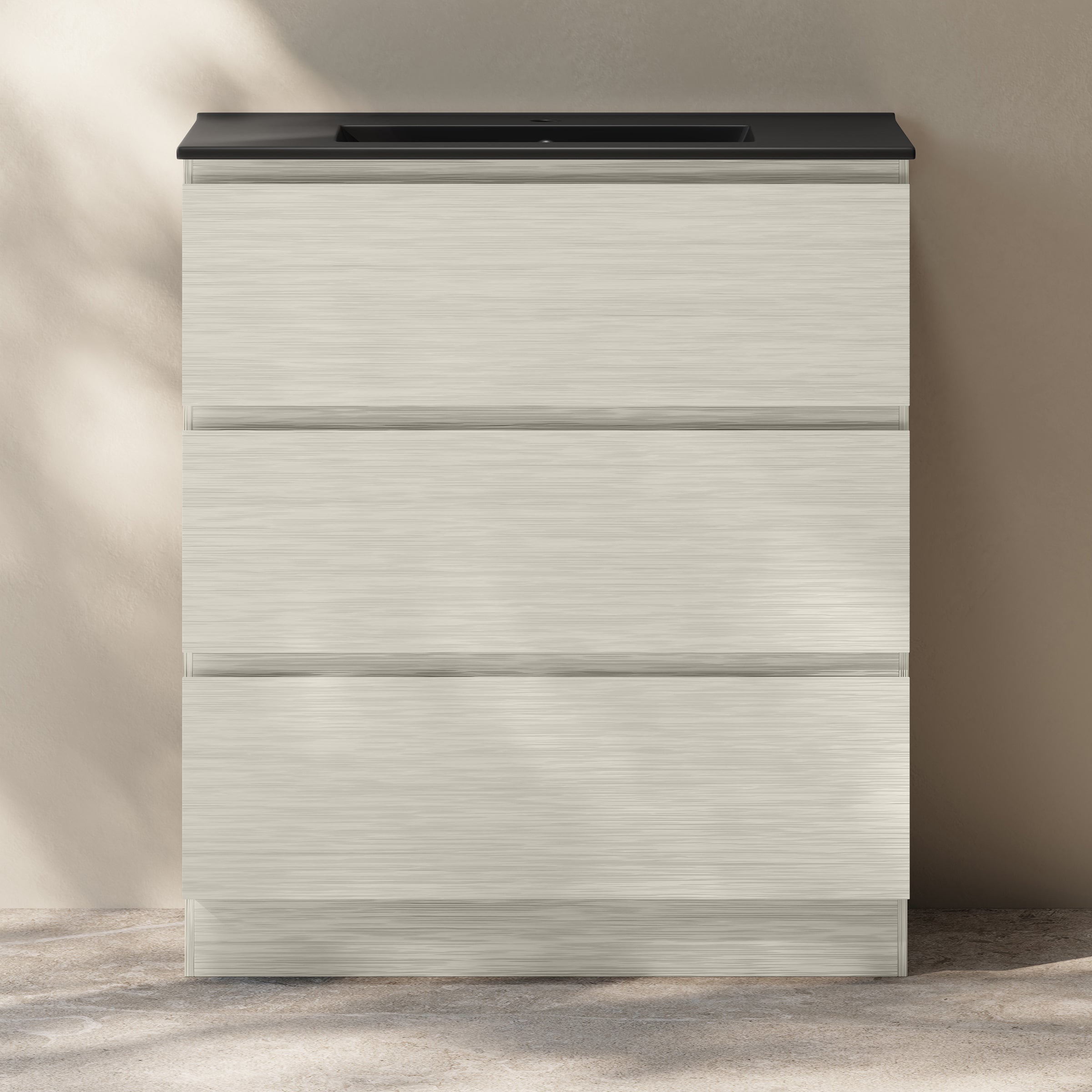 White Oak / Matte Black / 1-Hole
