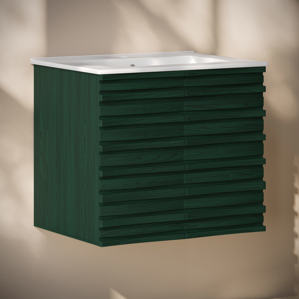 Green Oak / White / 1-Hole