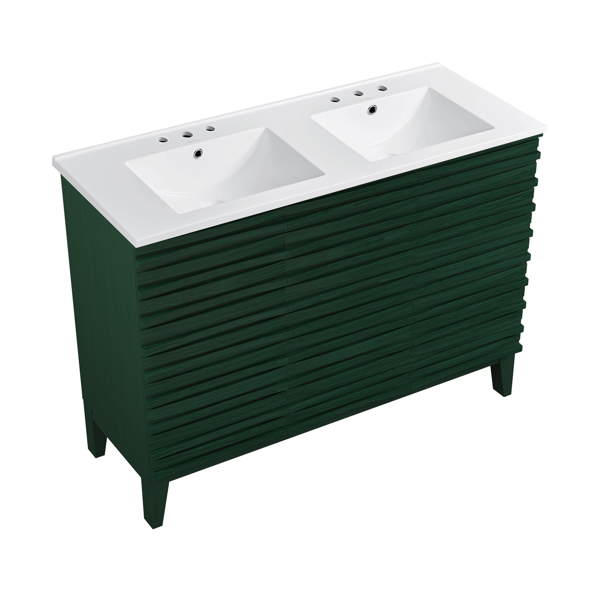 Green Oak / Glossy White / 3-Hole