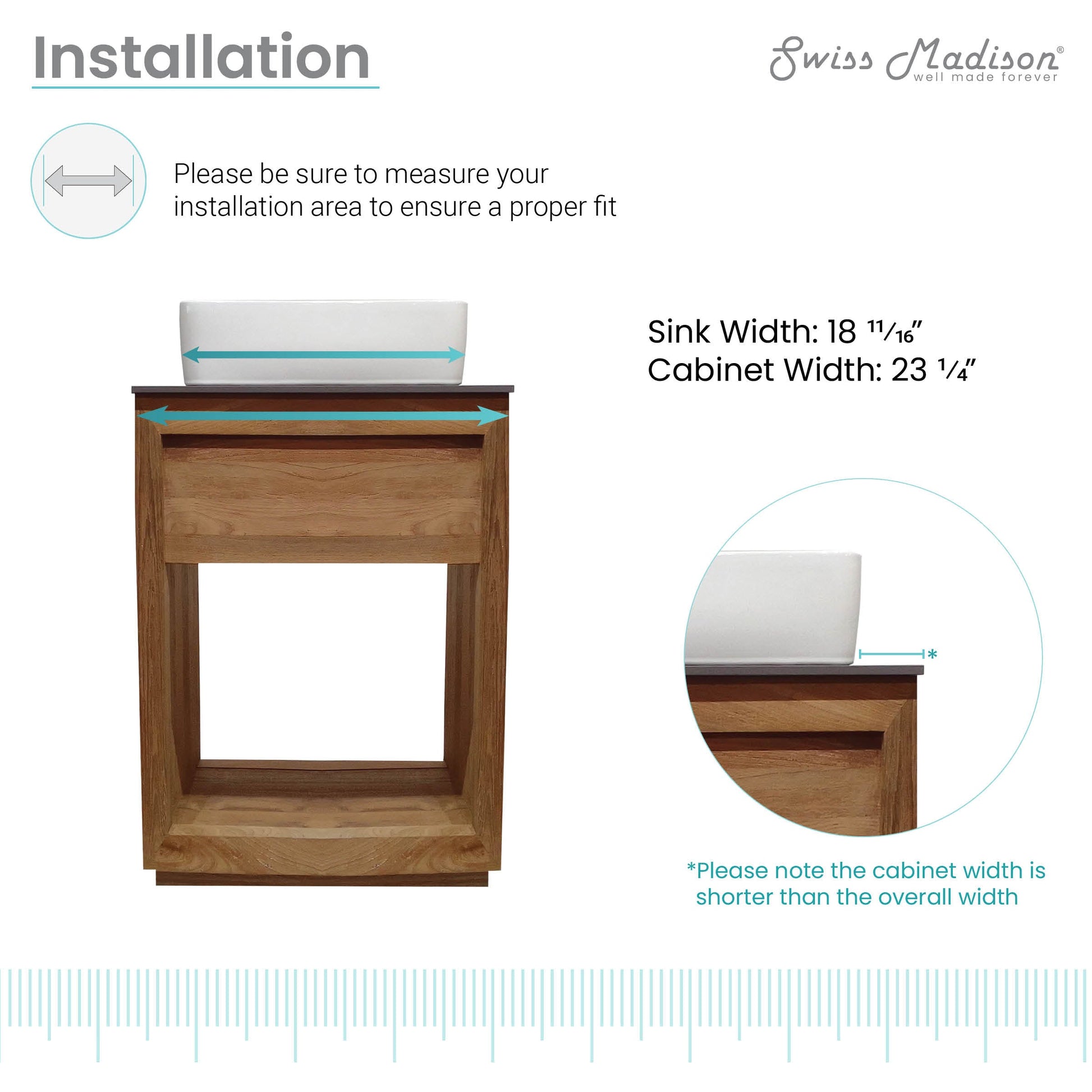 Brown Oak / White / 1-Hole