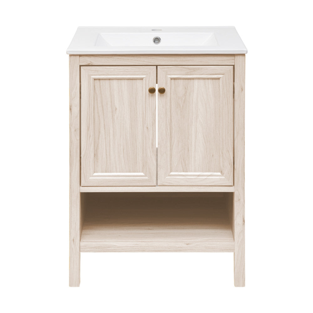 White Oak / White / 1-Hole
