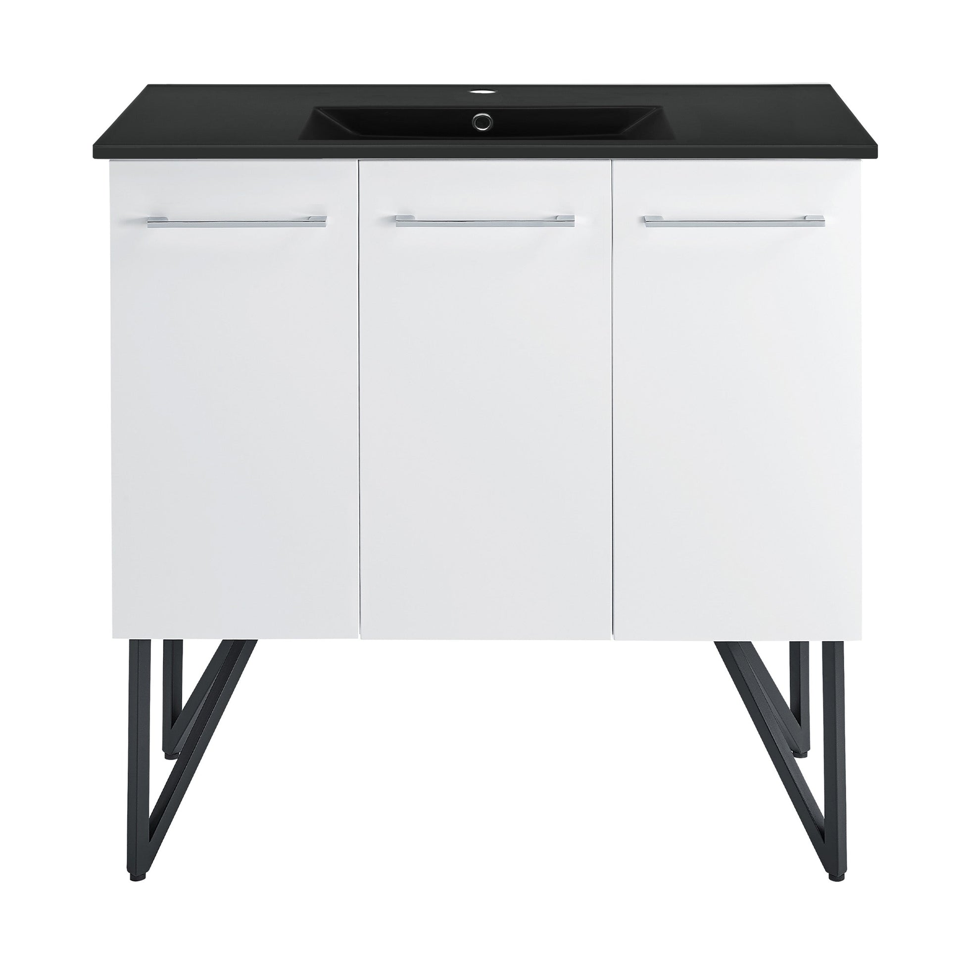 White / Matte Black / 1-Hole