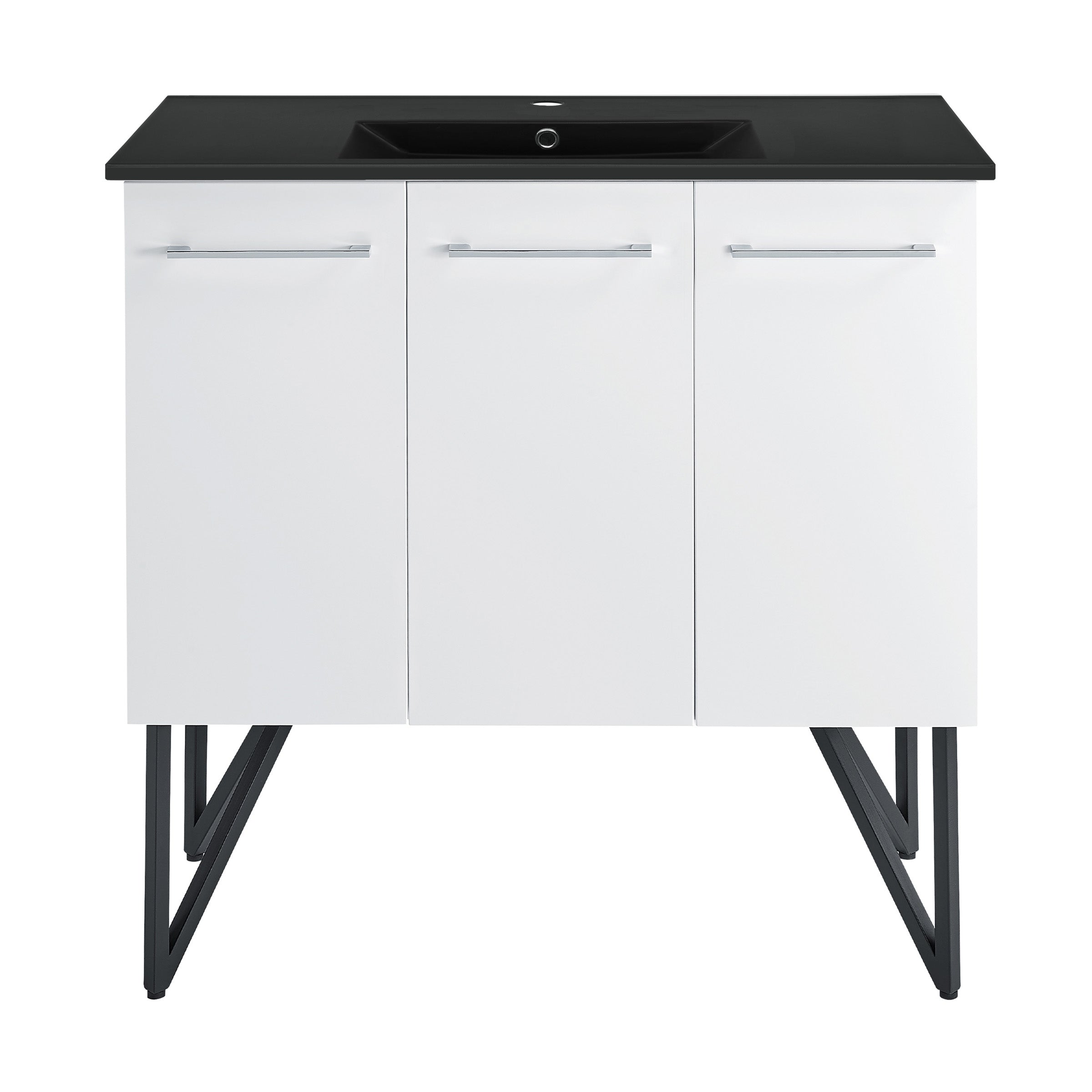White / Matte Black / 1-Hole