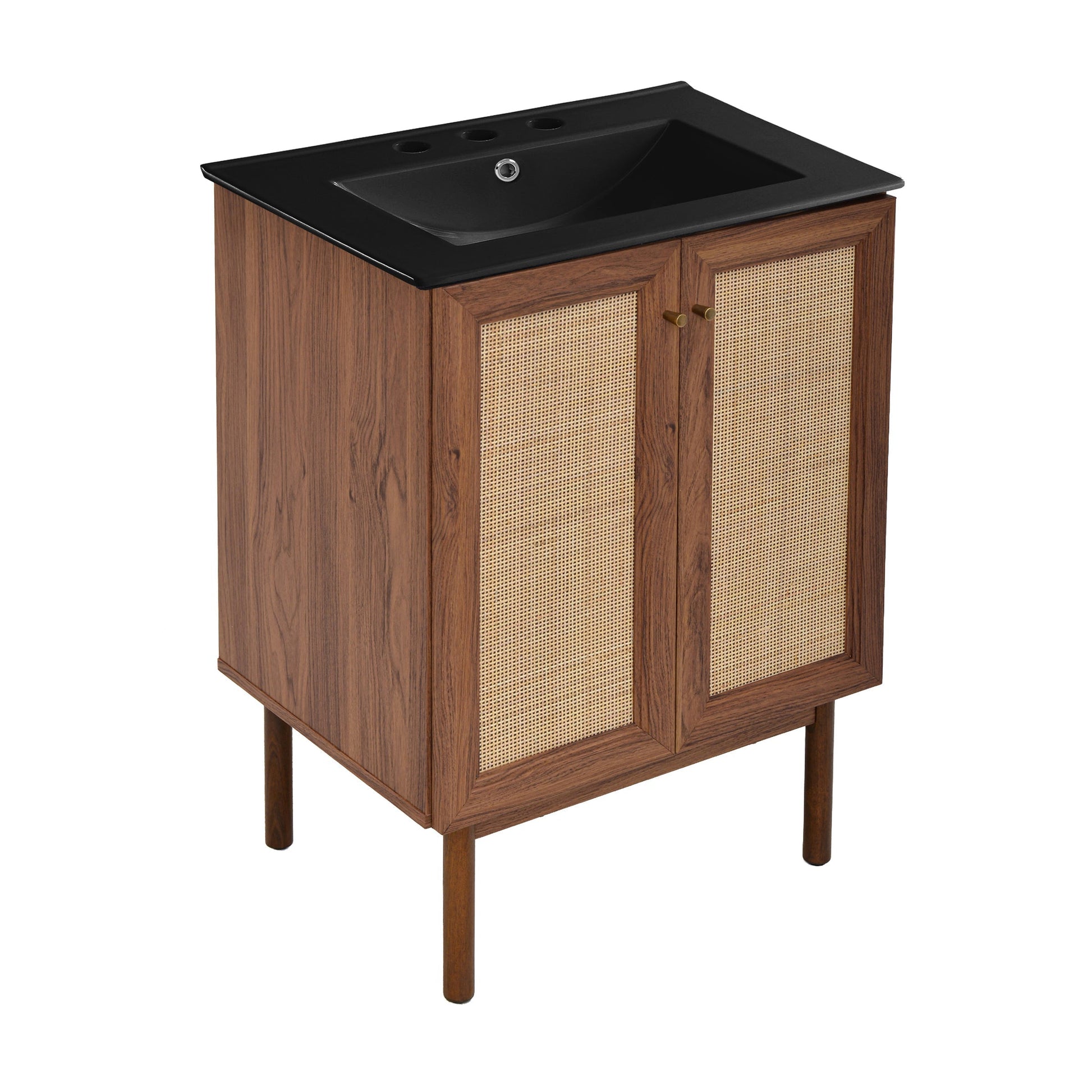 Brown Oak / Matte Black / 3-Hole