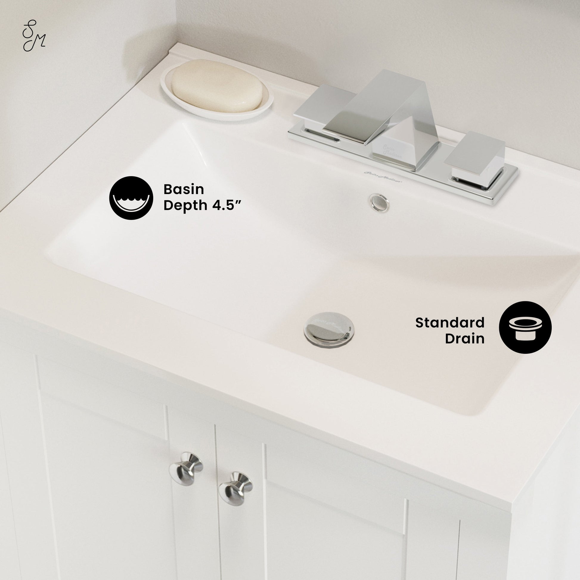 Glossy White / 3-Hole Center