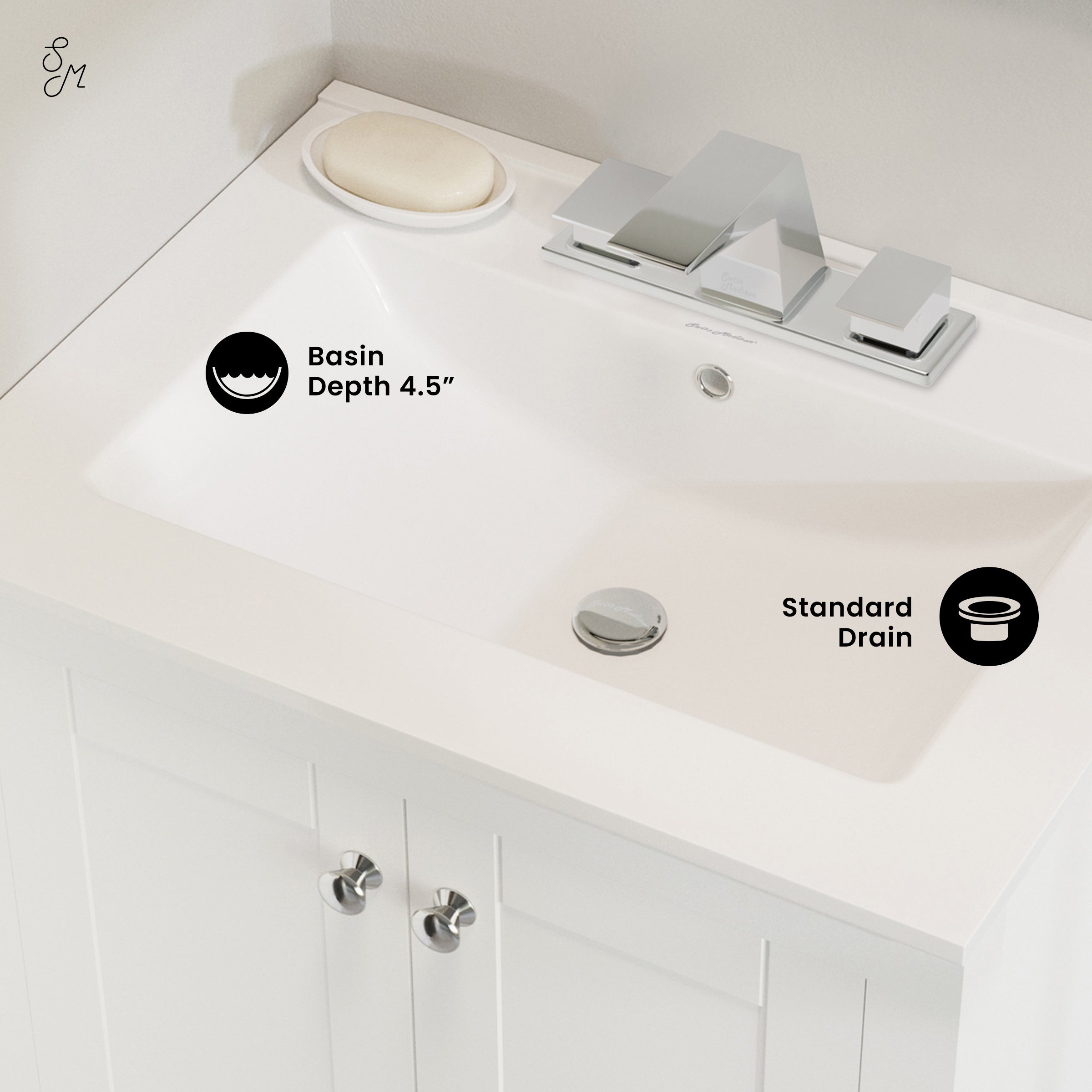 Glossy White / 3-Hole Center