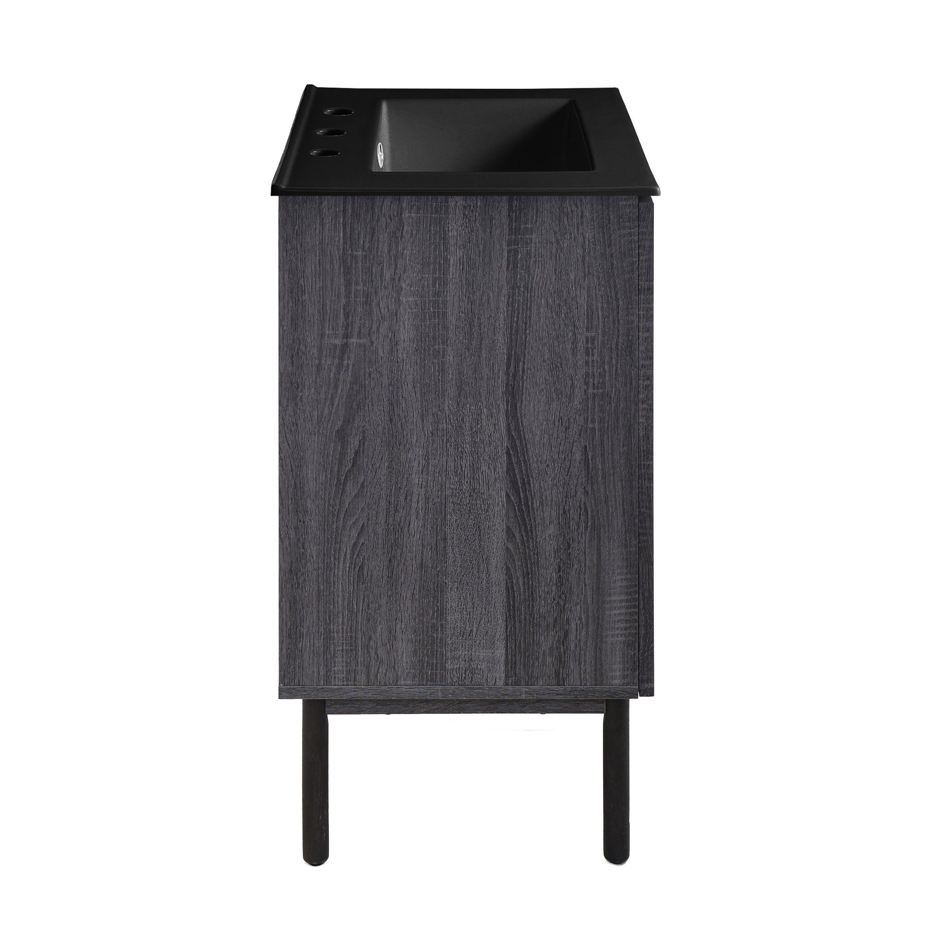 Black Oak / Matte Black / 3-Hole