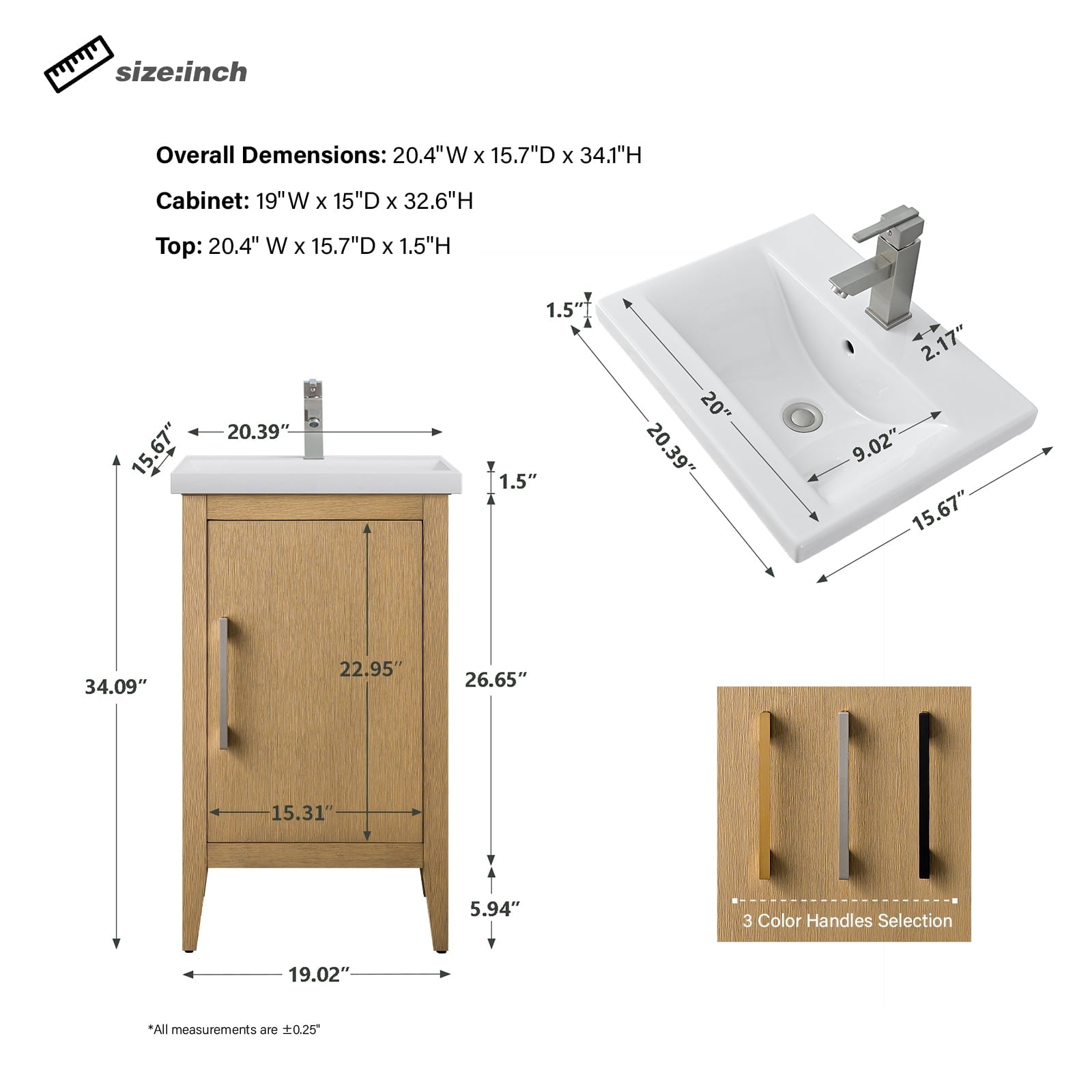 Natural Oak / Golden Brushed