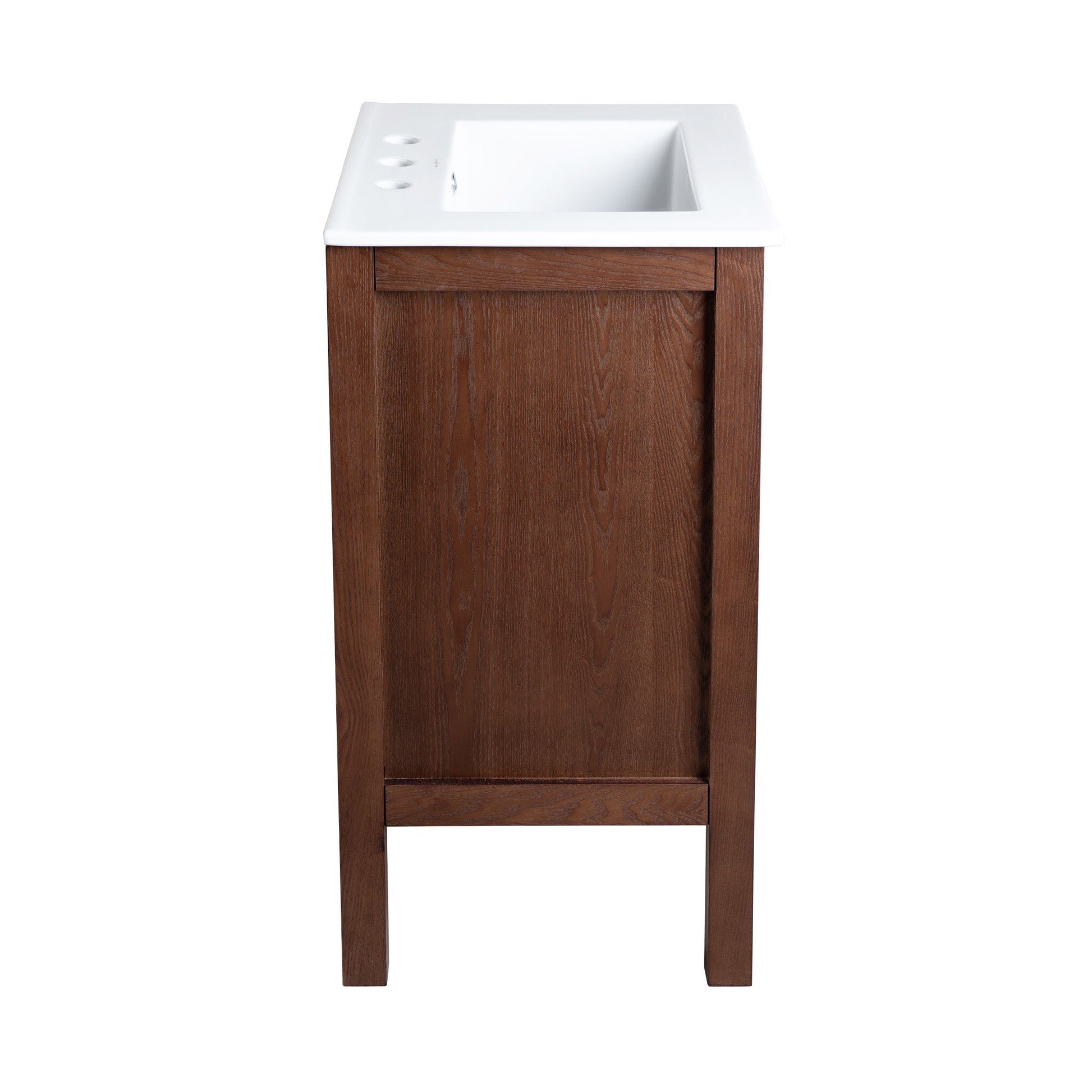 Brown Walnut / White / 3-Hole