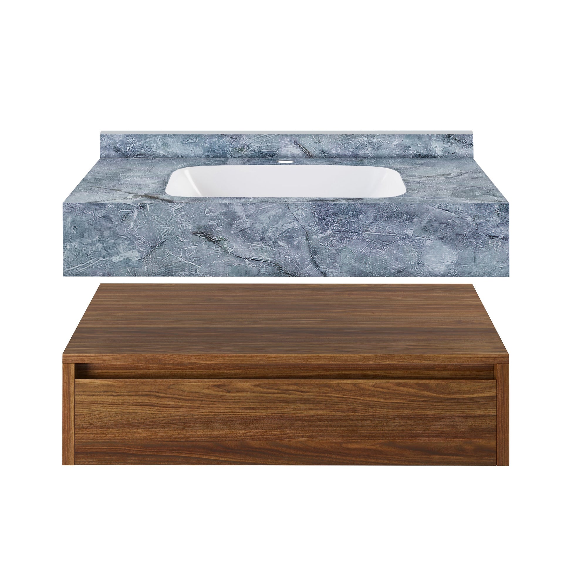 Brown Oak / Blue Celeste