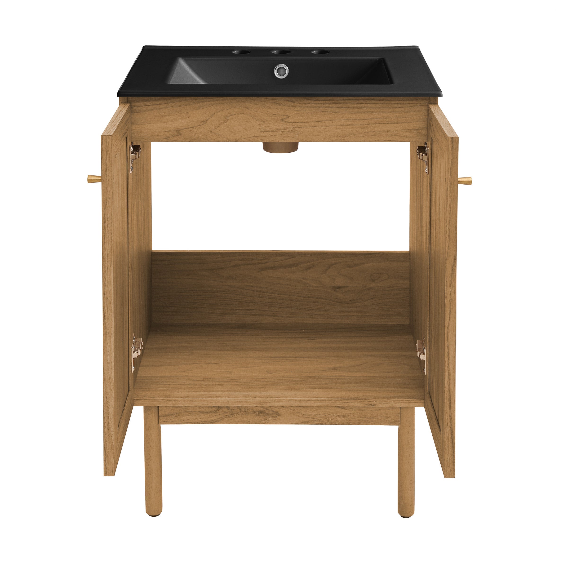 Golden Oak / Matte Black / 3-Hole