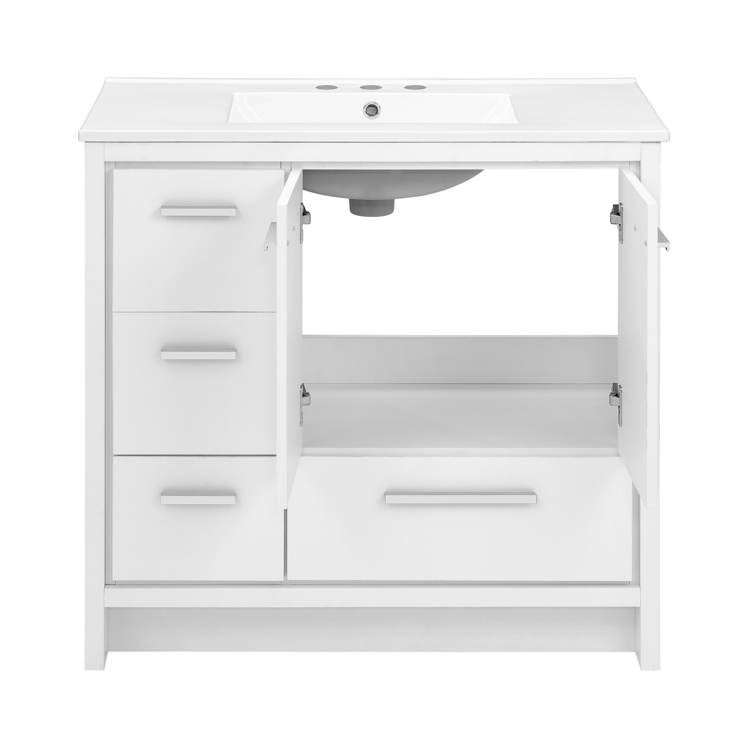 White / White / 3-Hole