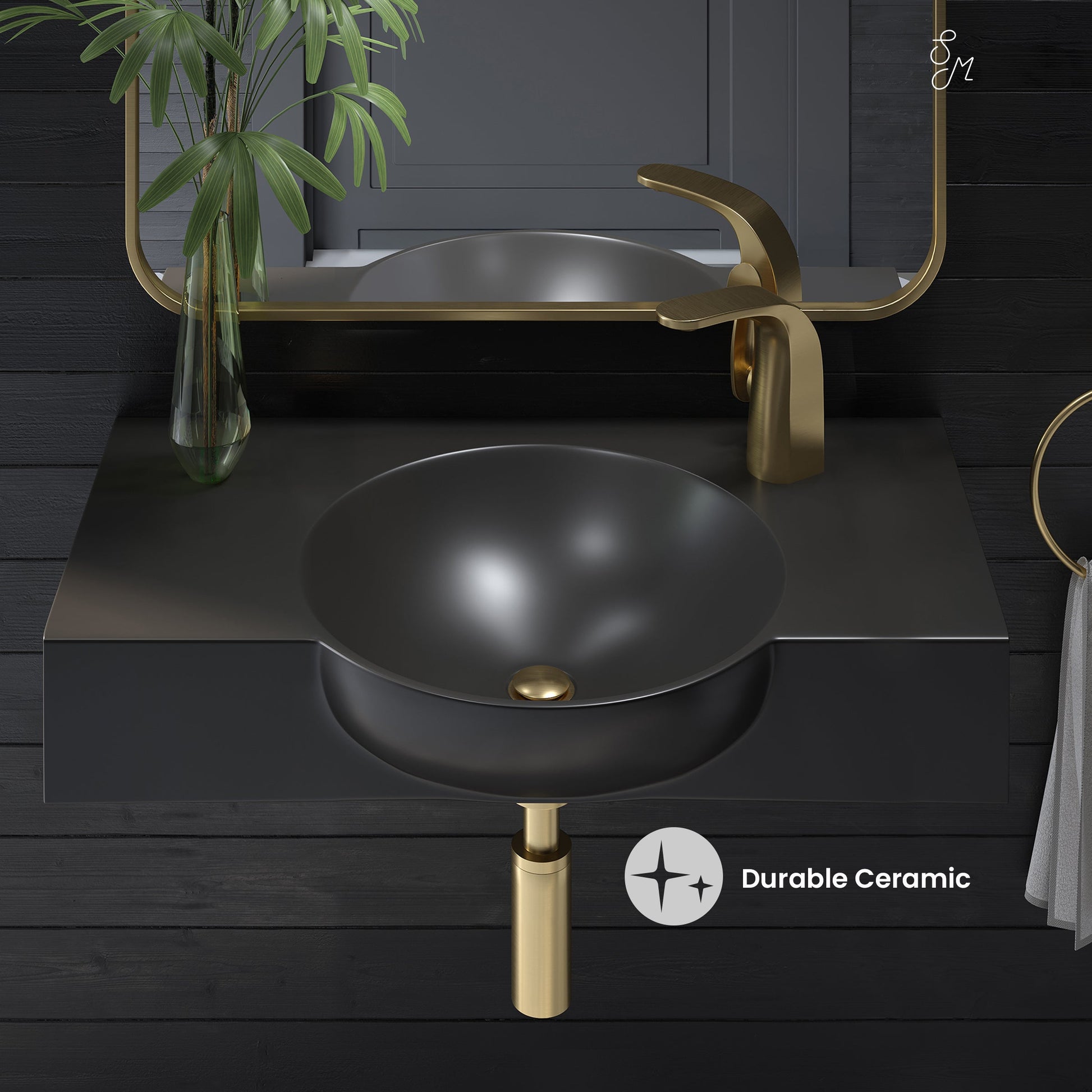 Matte Black / 1-Hole / Right