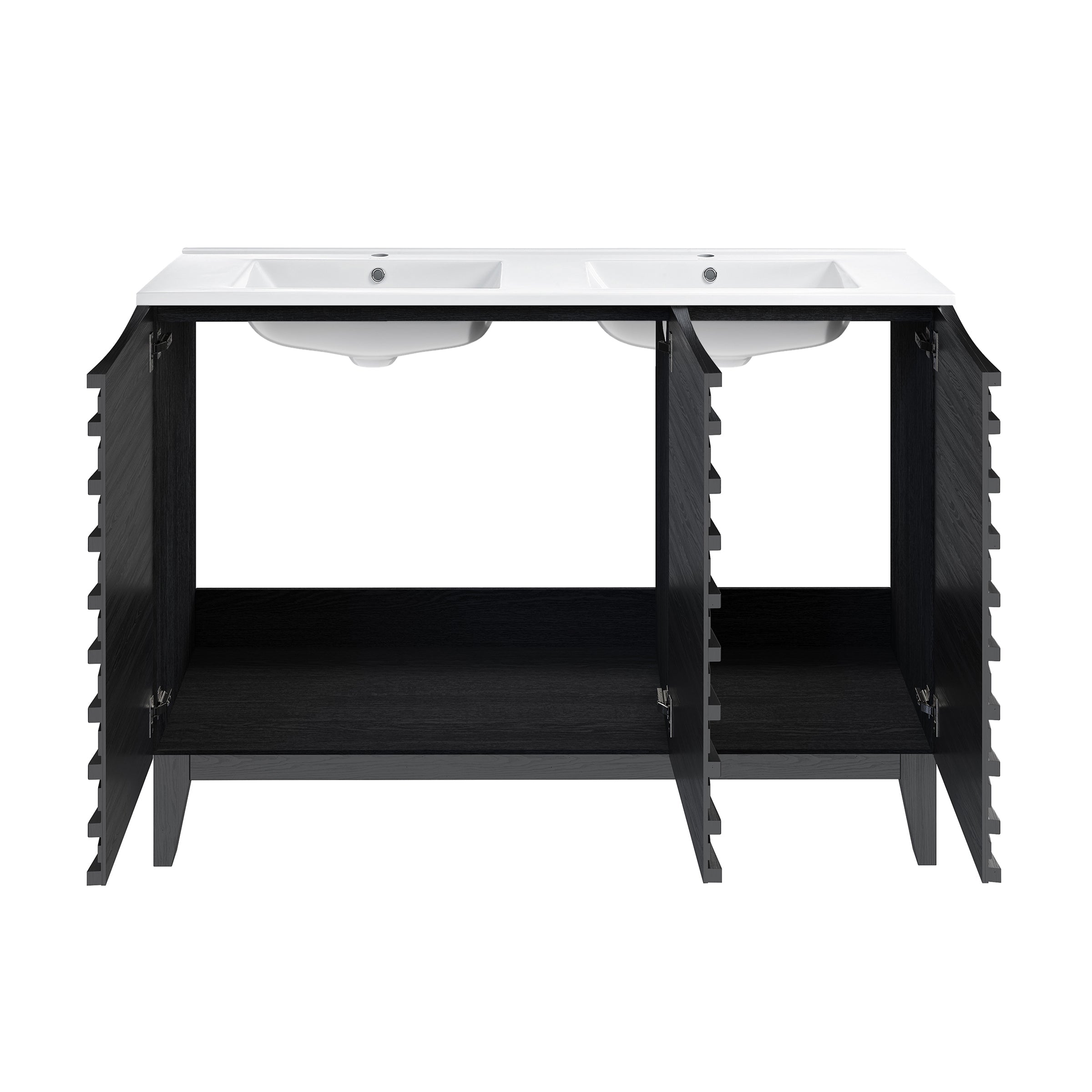 Black Oak / Glossy White / 1-Hole