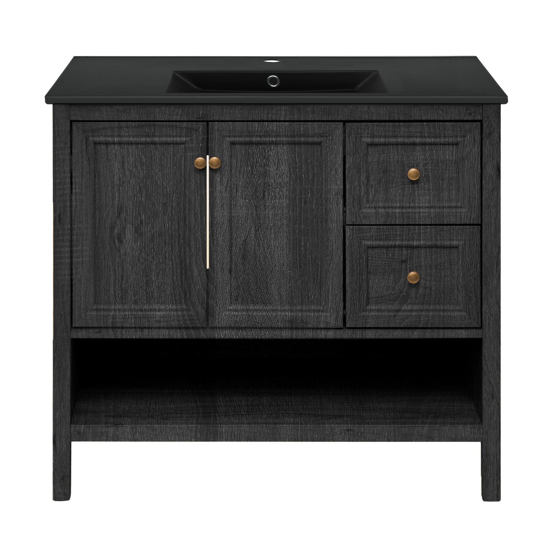 Black Oak / Black / 1-Hole