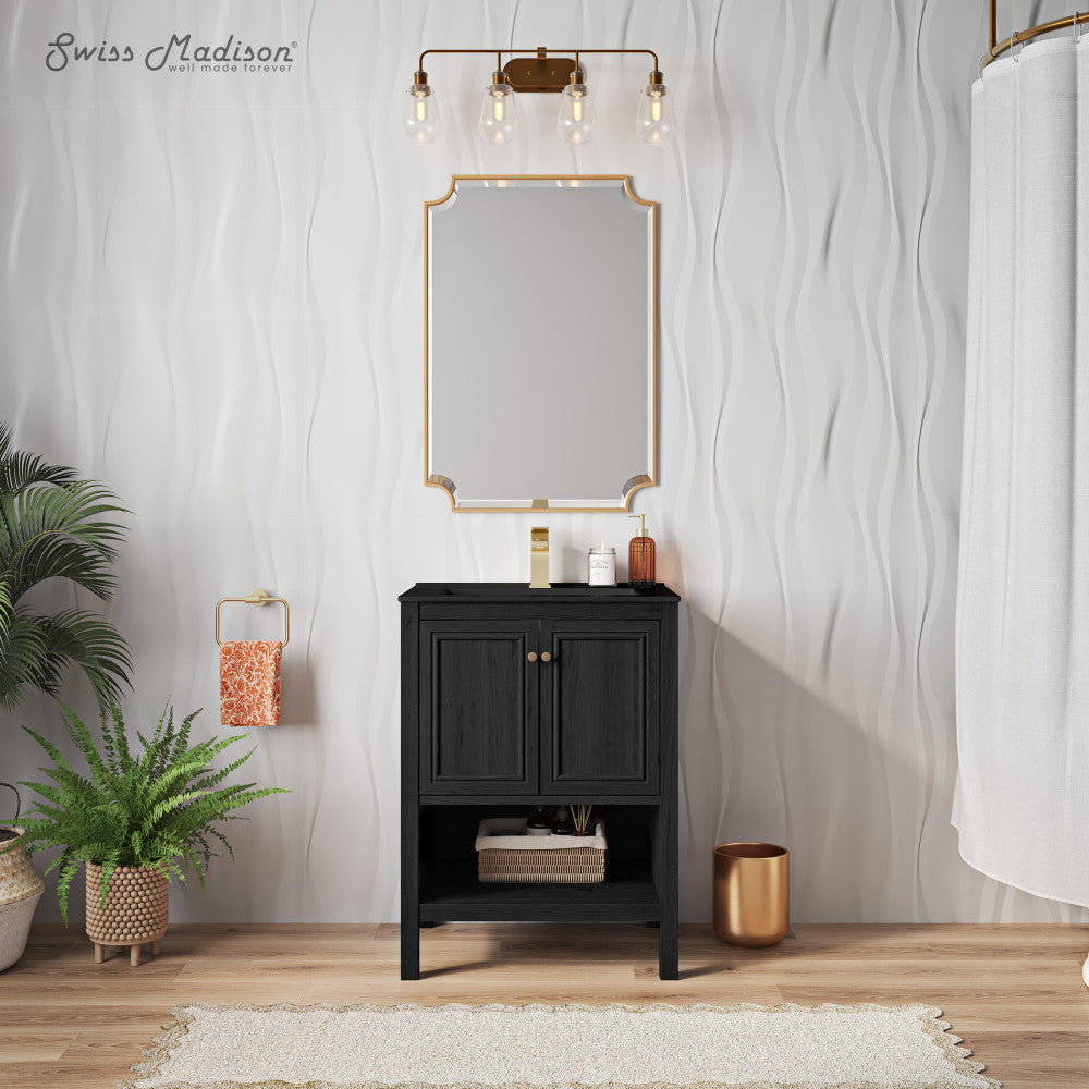 Black Oak / Black / 1-Hole