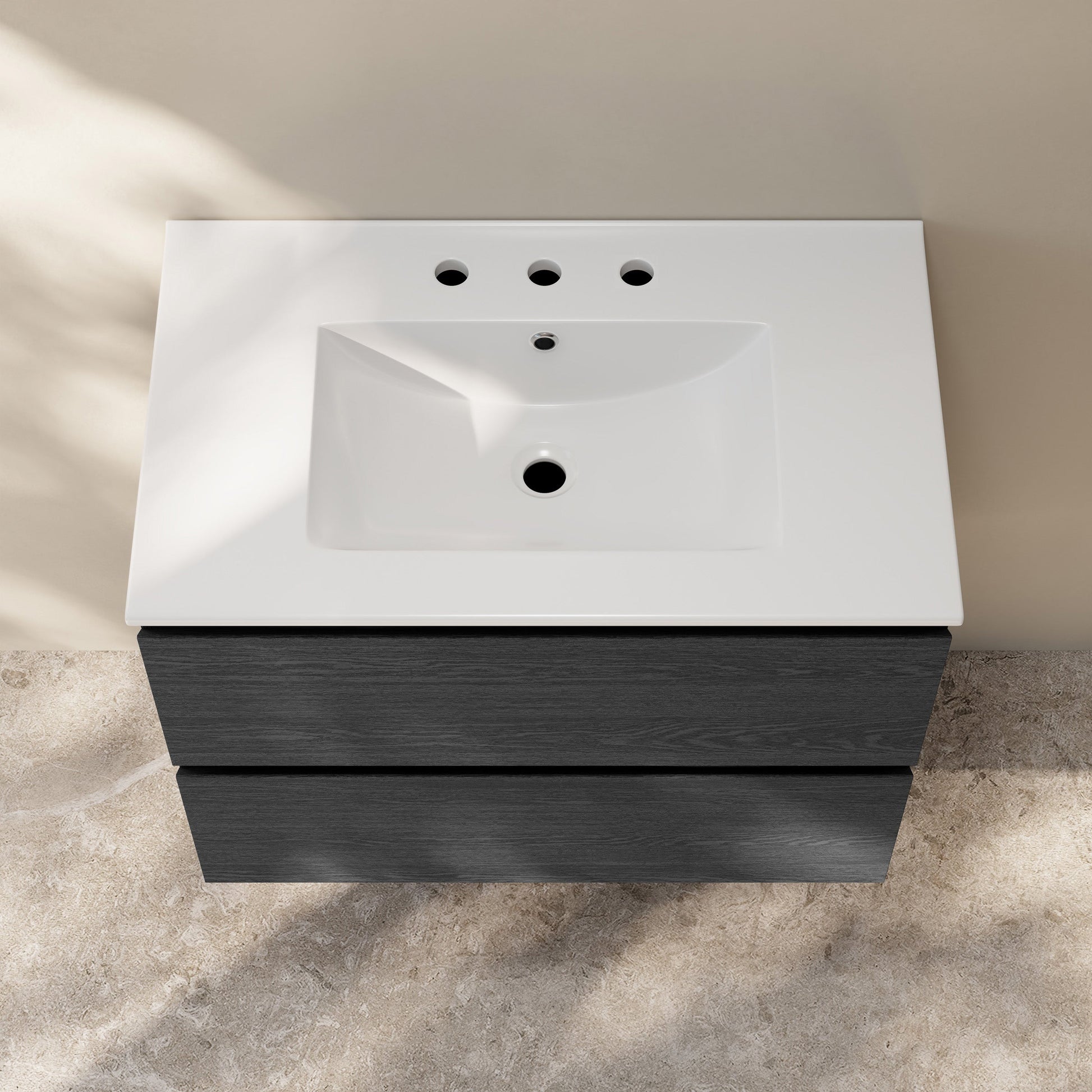 Black Oak / Glossy White / 3-Hole
