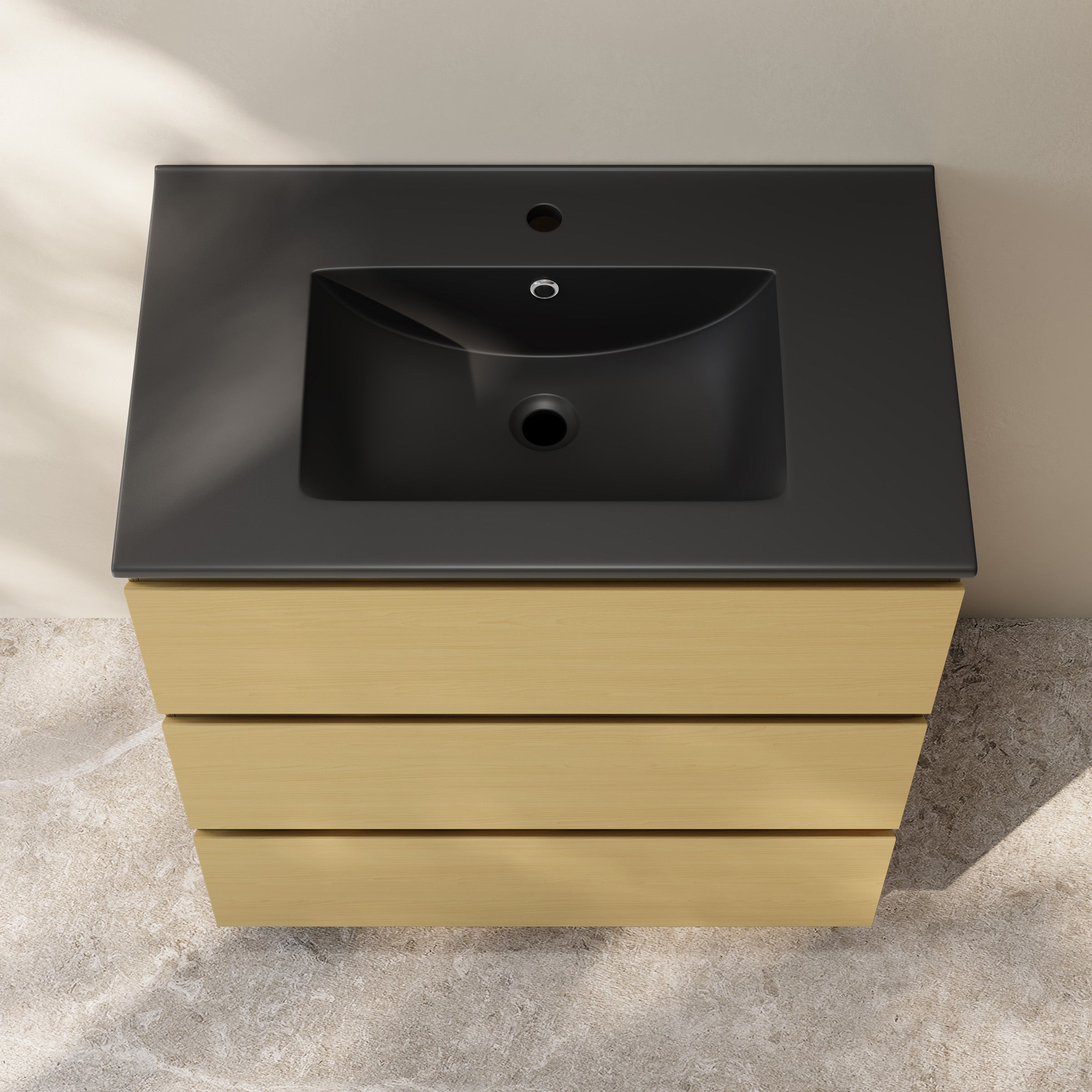 Natural Oak / Matte Black / 1-Hole