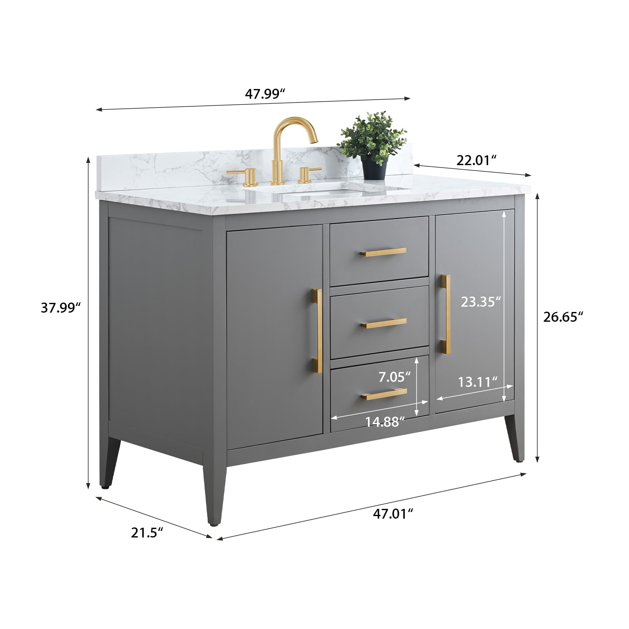 Cashmere Gray / Golden Brushed
