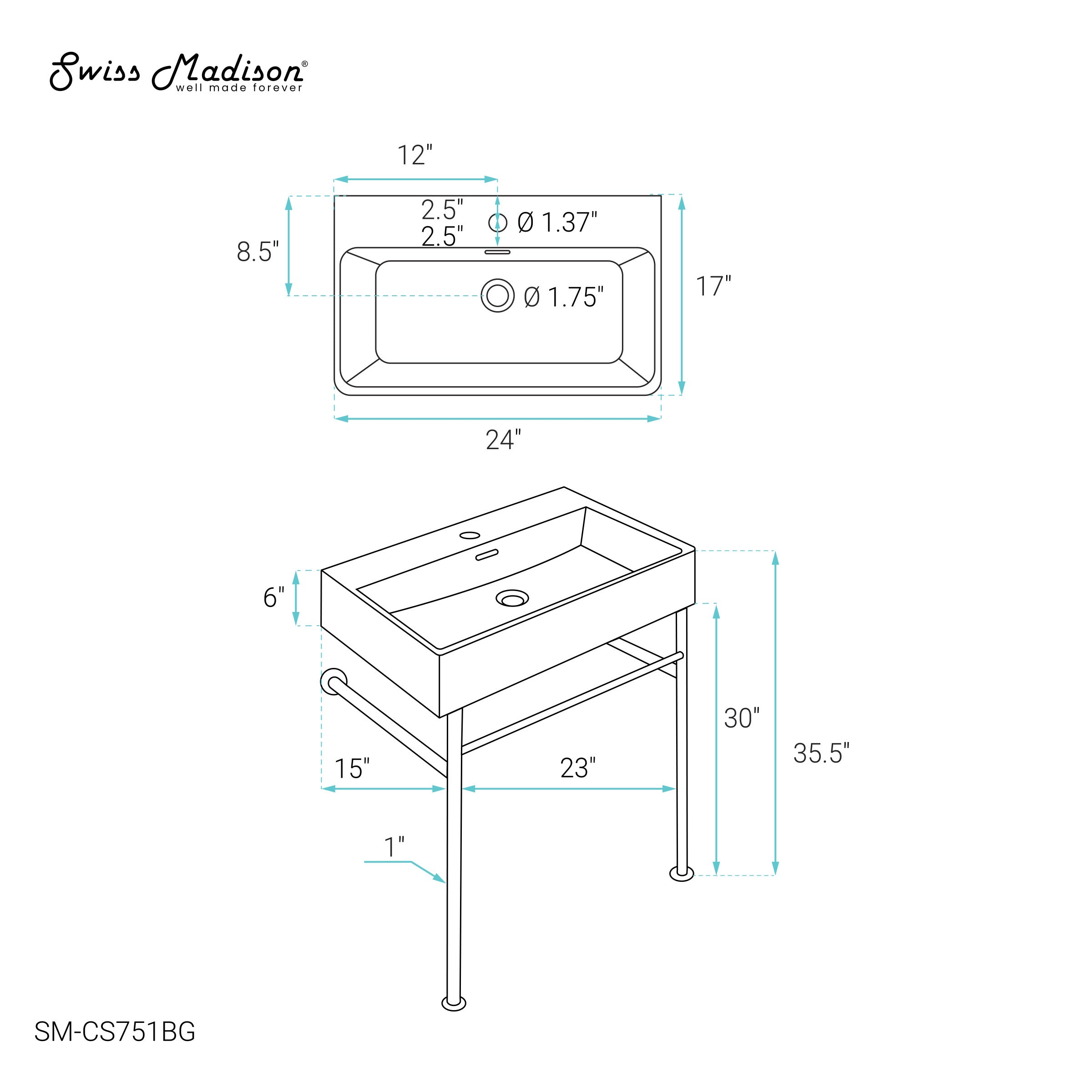 Brushed Gold / Matte Black / 1-Hole