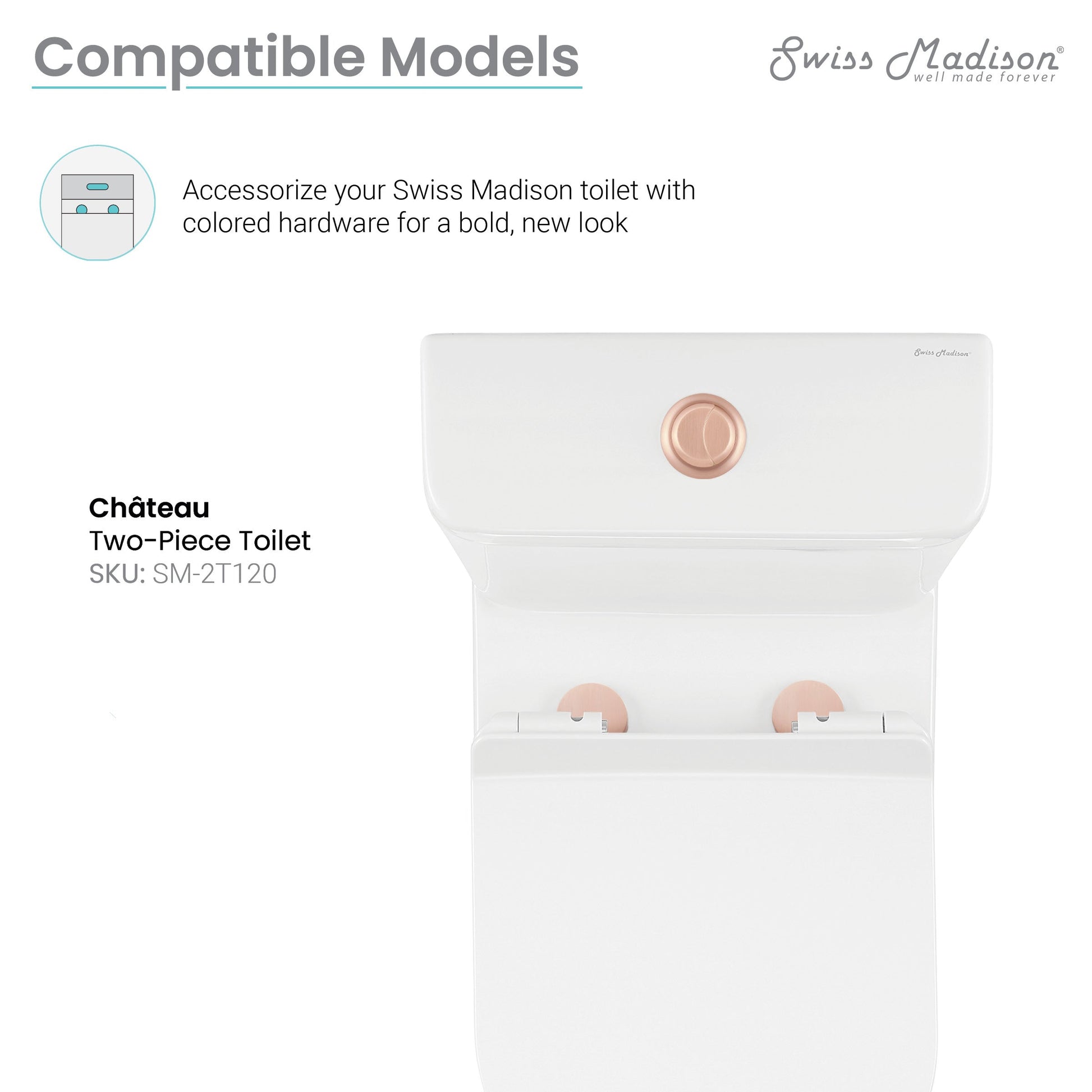 Brushed Rose Gold / Round / SM-2T122