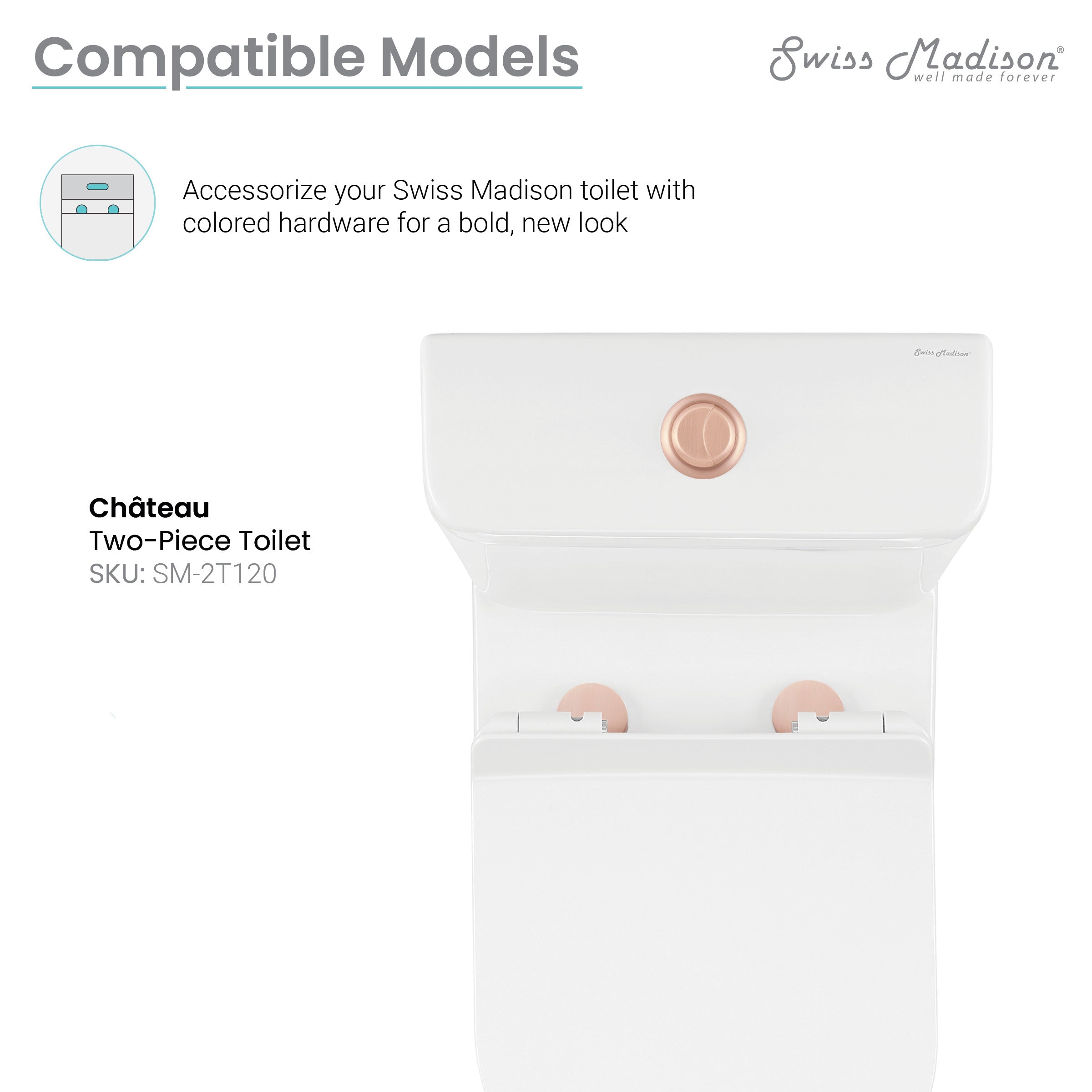 Brushed Rose Gold / Round / SM-2T122