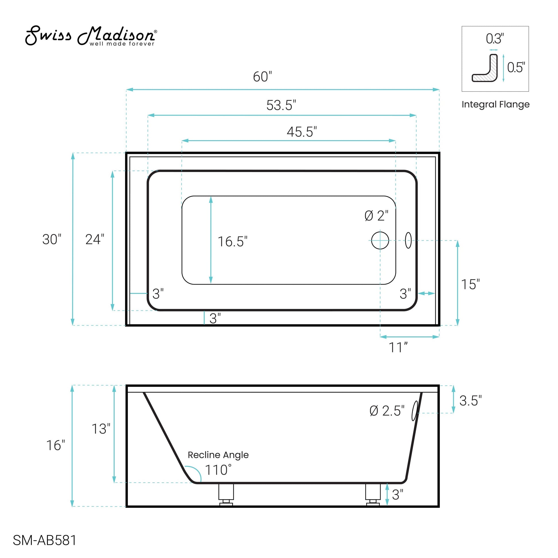 White / Right / Alcove - Apron