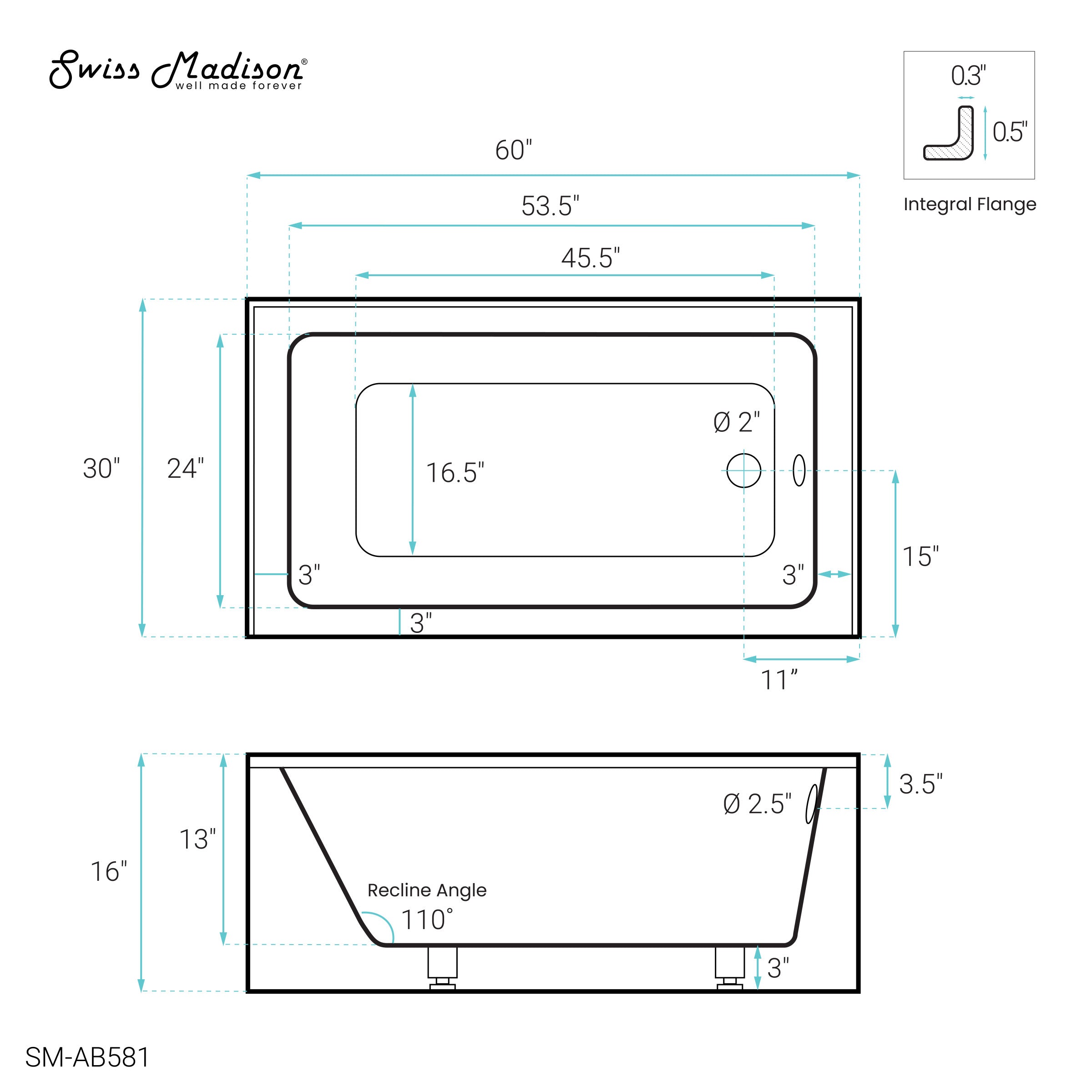 White / Right / Alcove - Apron