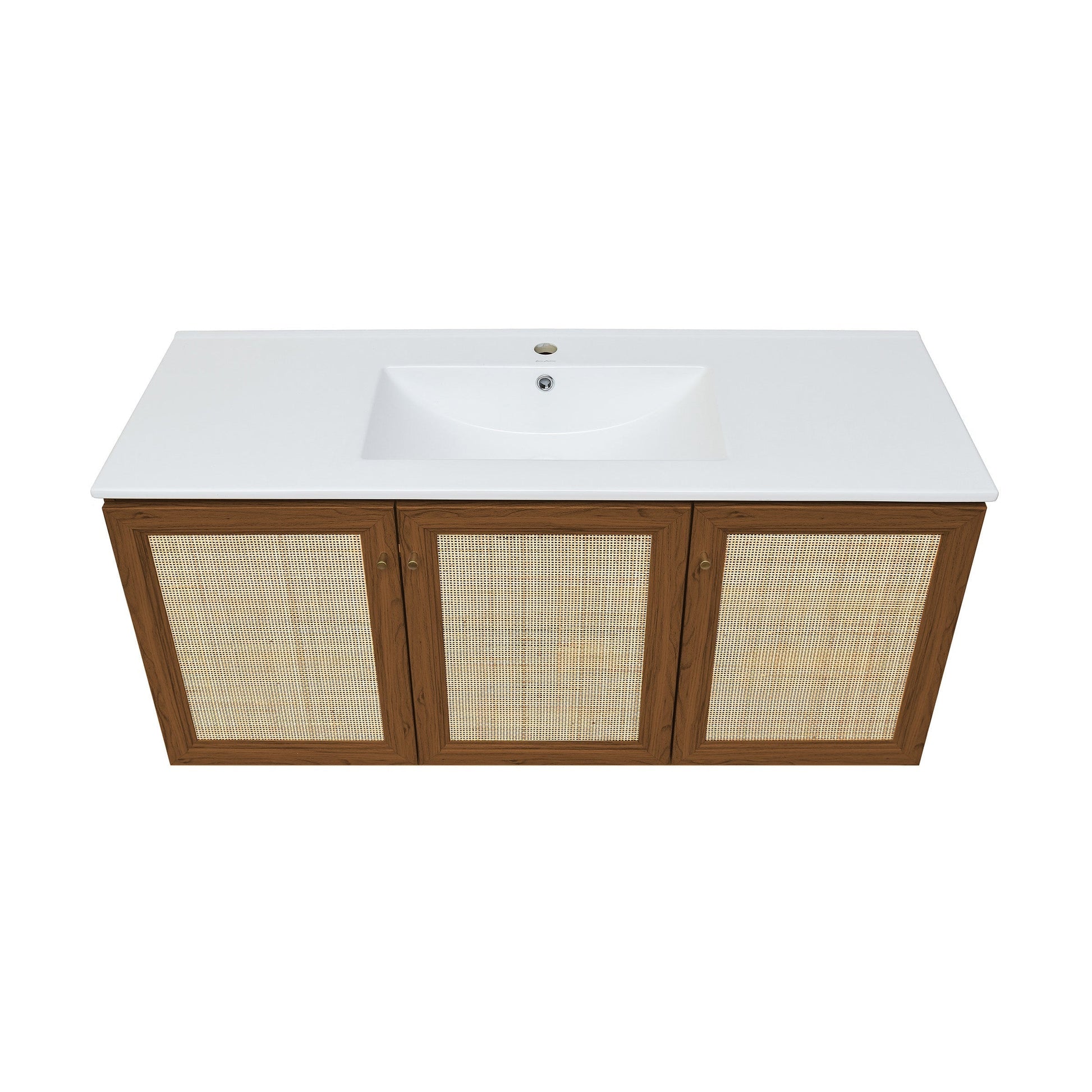 Brown Oak / White / 1-Hole
