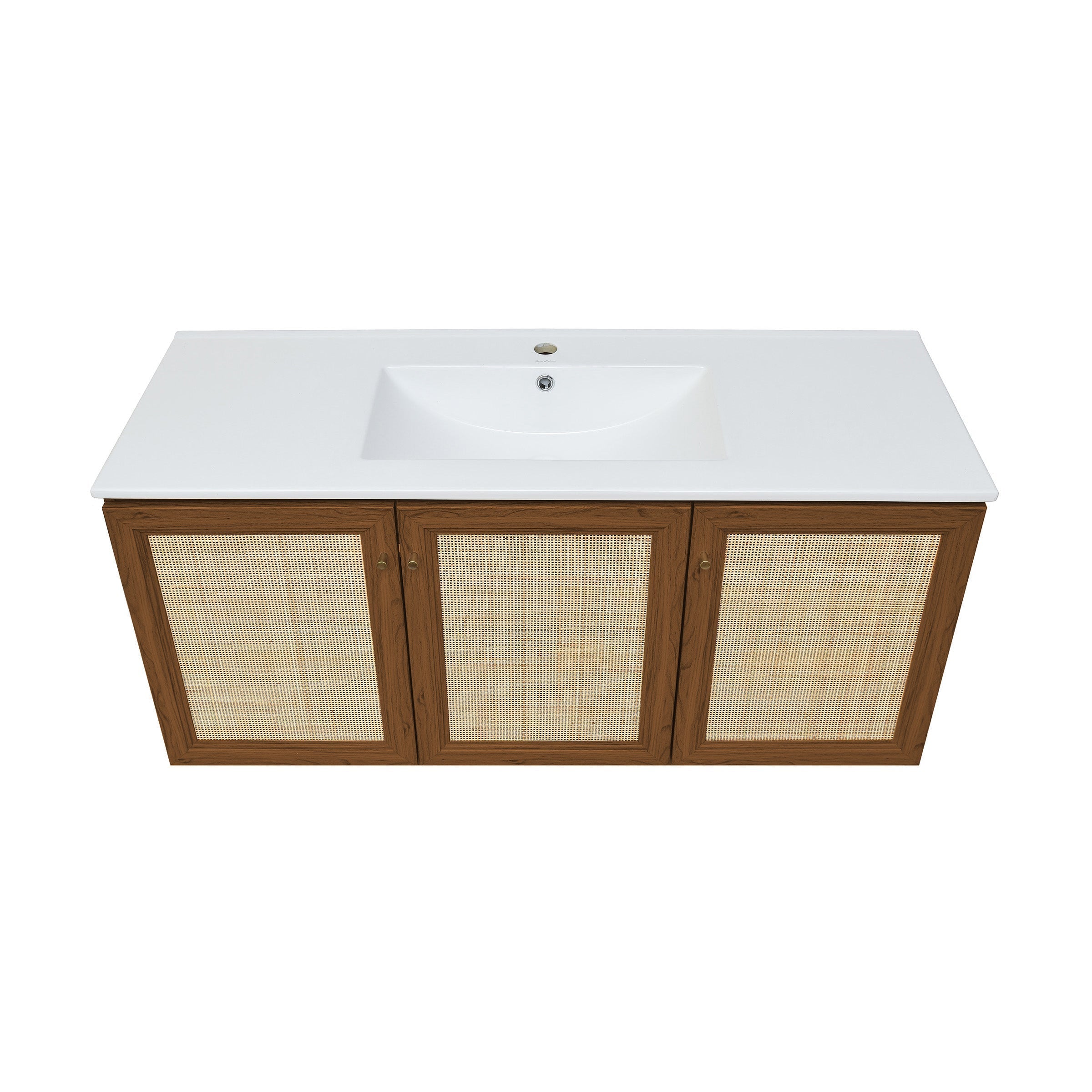 Brown Oak / White / 1-Hole