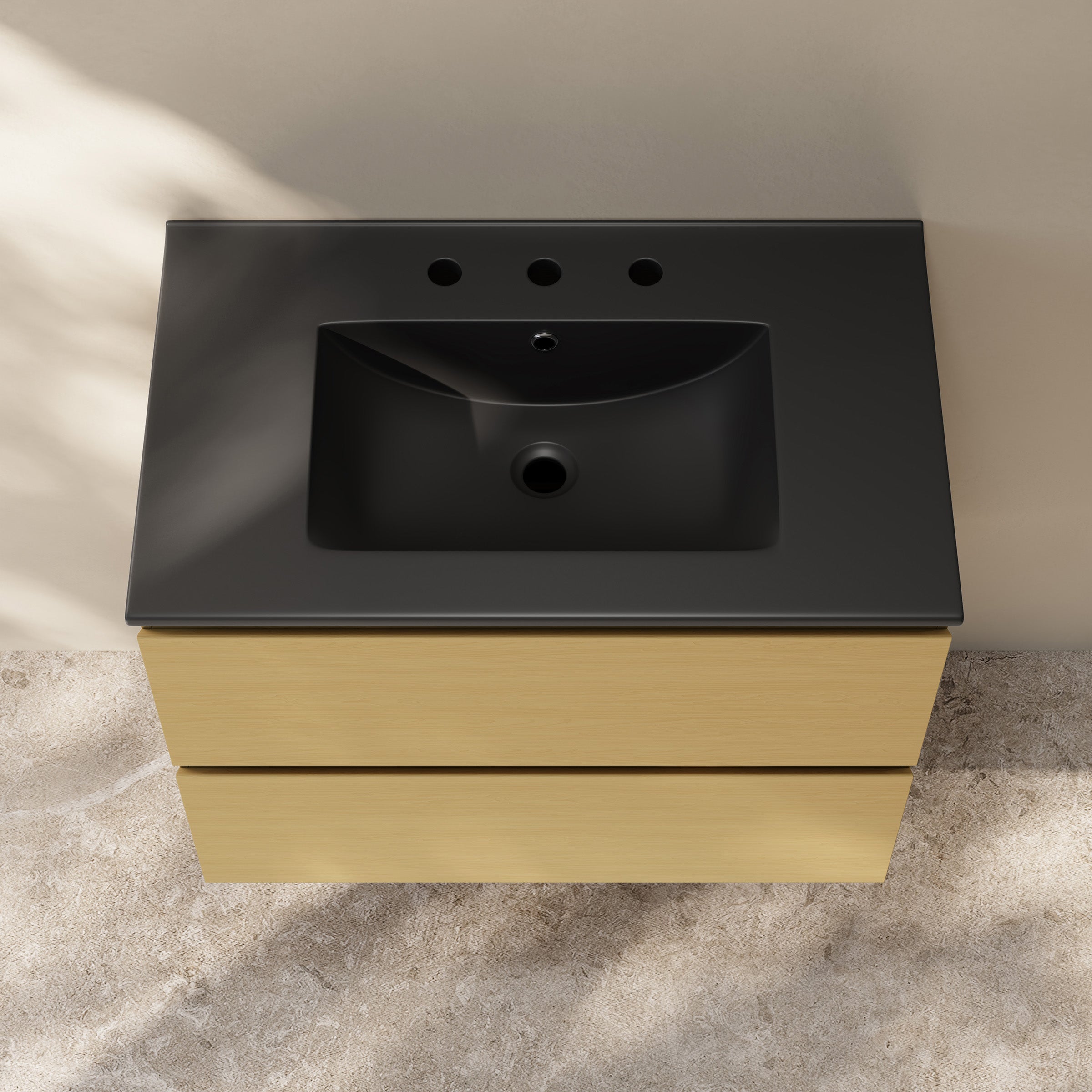 Natural Oak / Matte Black / 3-Hole
