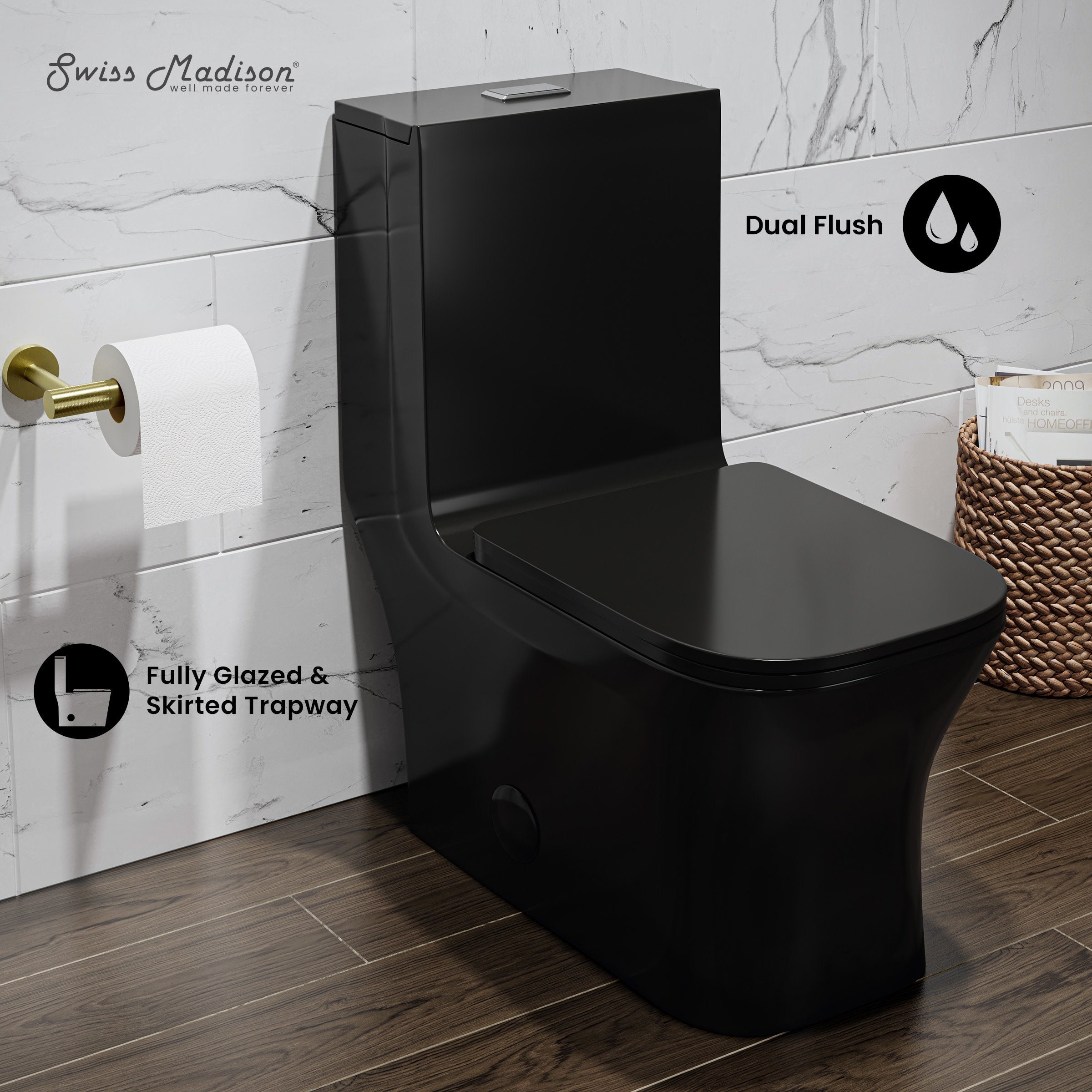 Glossy Black / Dual - Top / Chrome