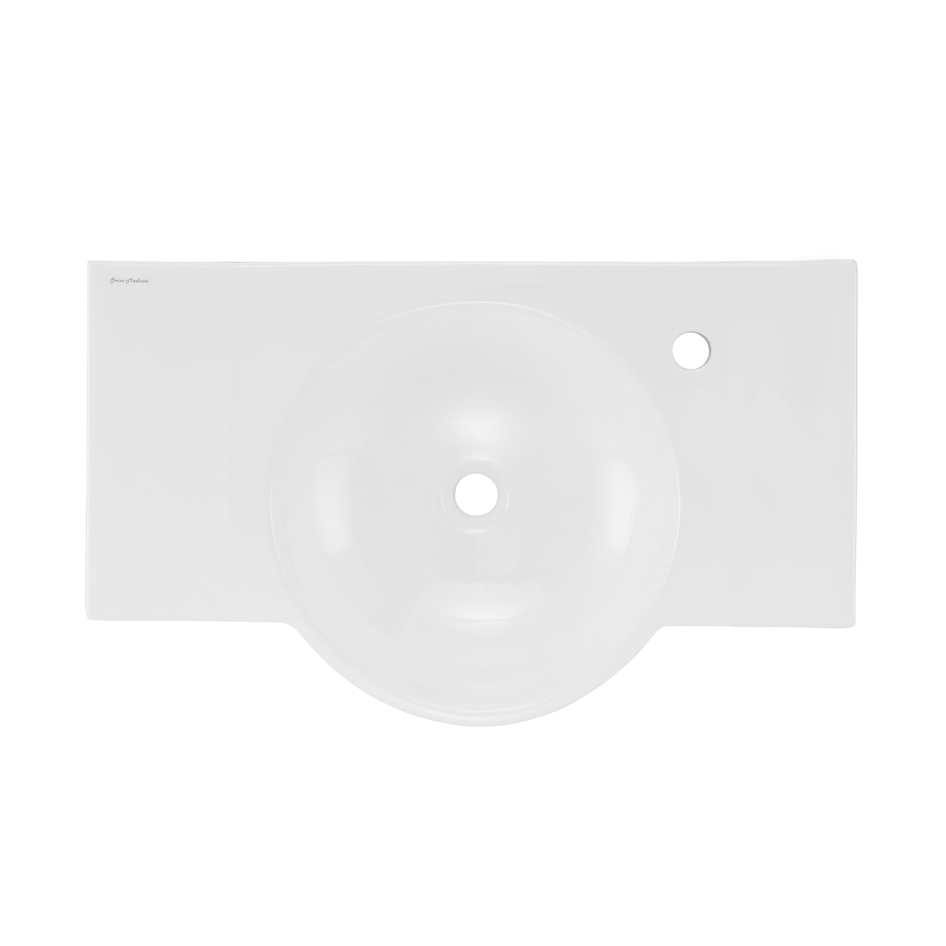 Glossy White / 1-Hole / Right