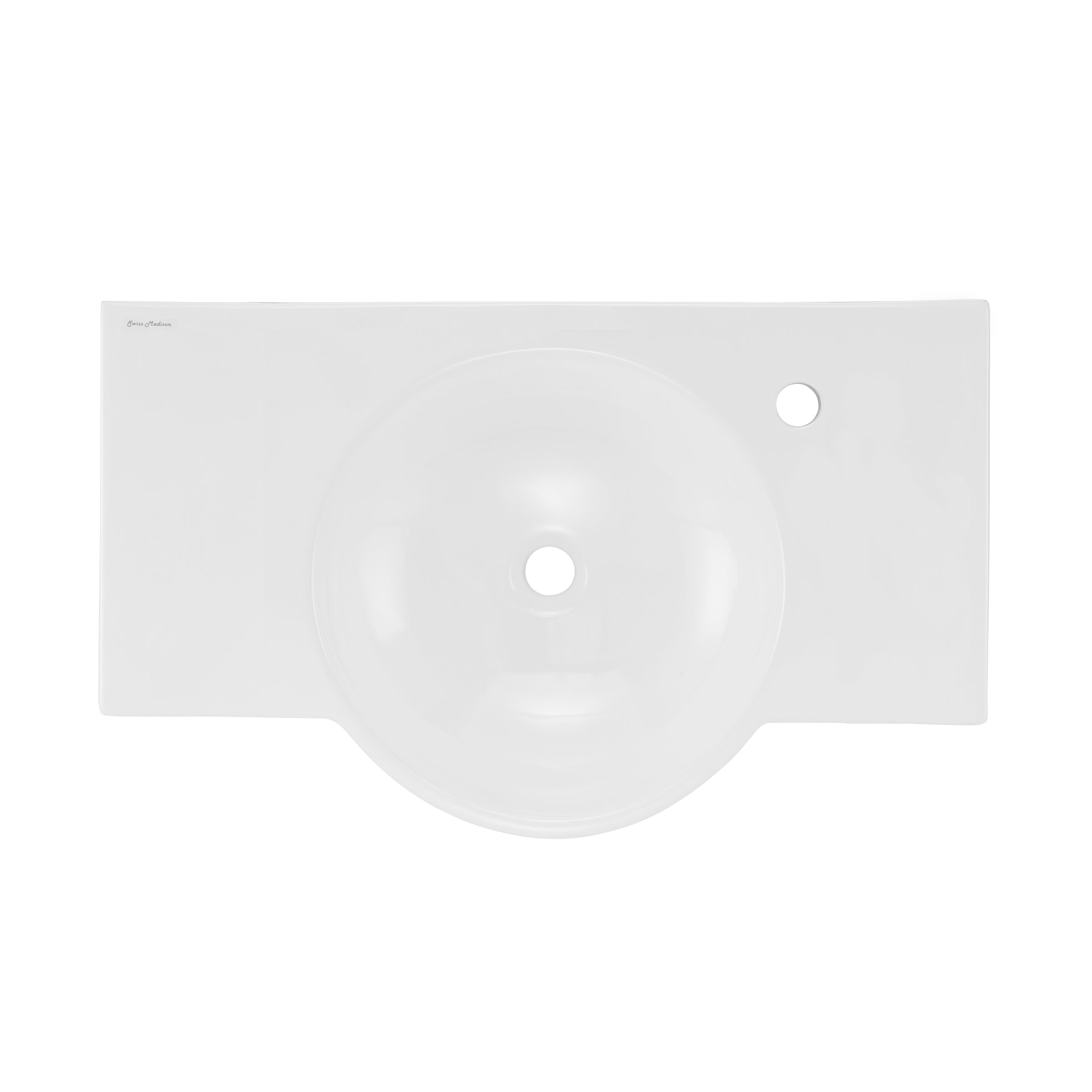 Glossy White / 1-Hole / Right