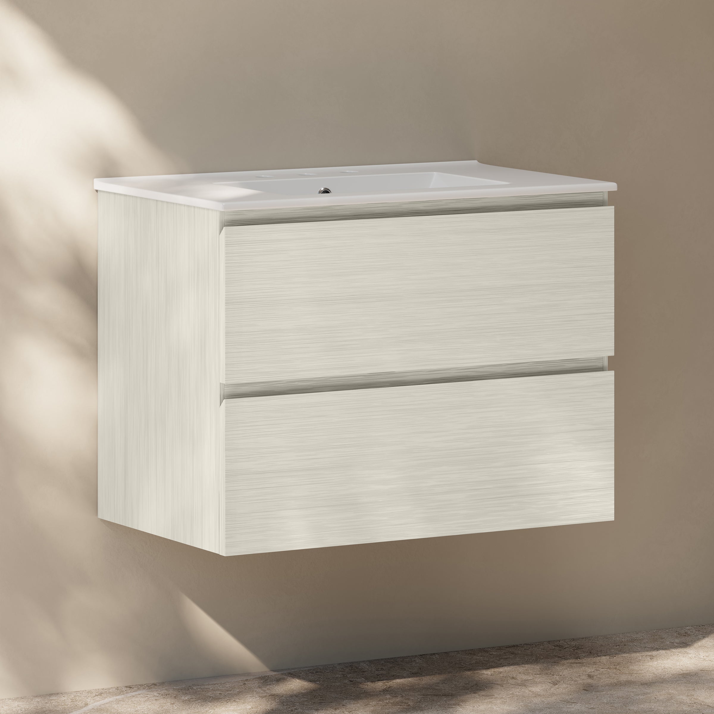 White Oak / Glossy White / 3-Hole