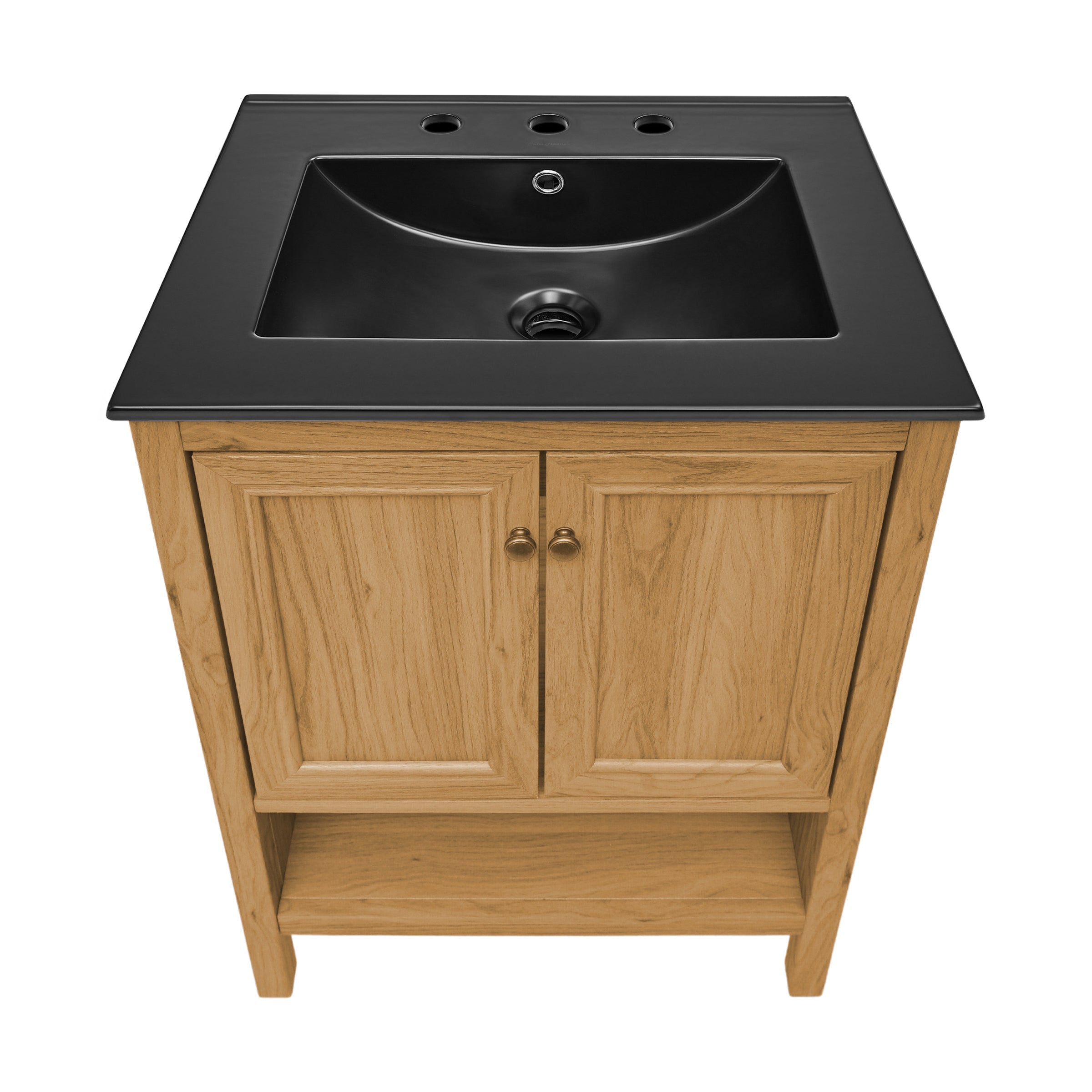 Golden Oak / Black / 3-Hole
