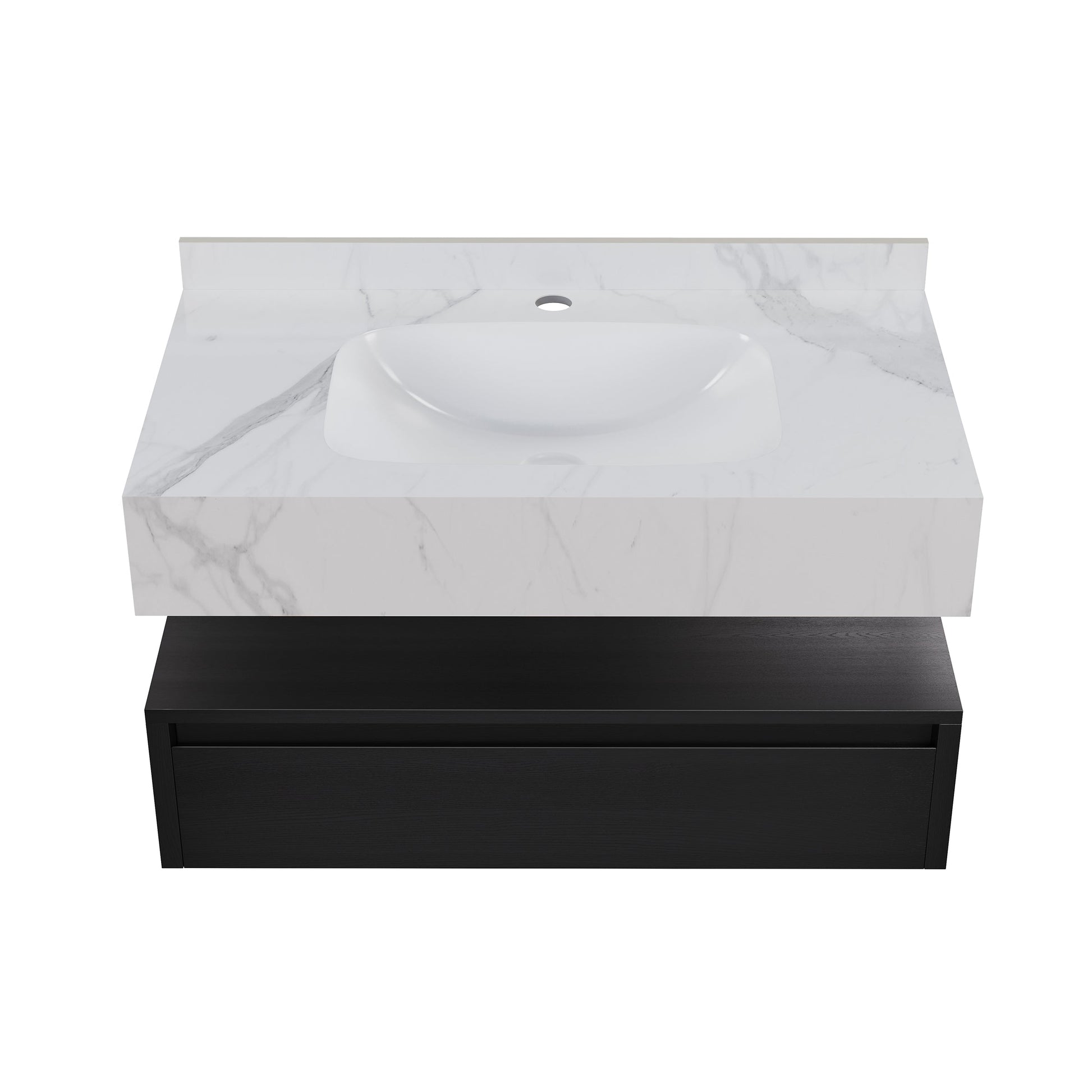 Black Oak / White Marble