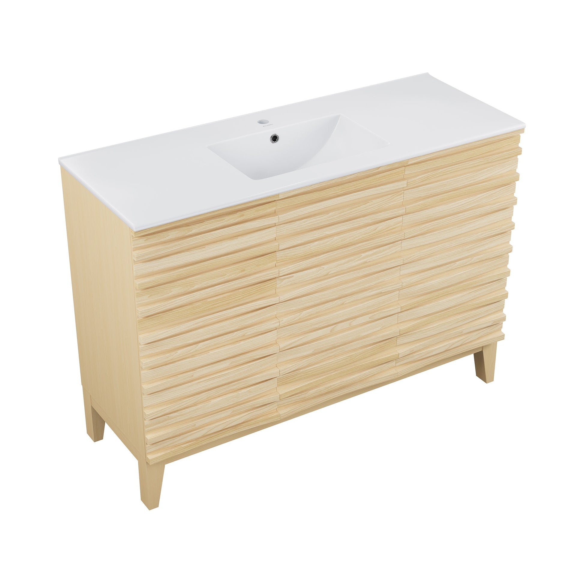 Natural Oak / Glossy White / 1-Hole