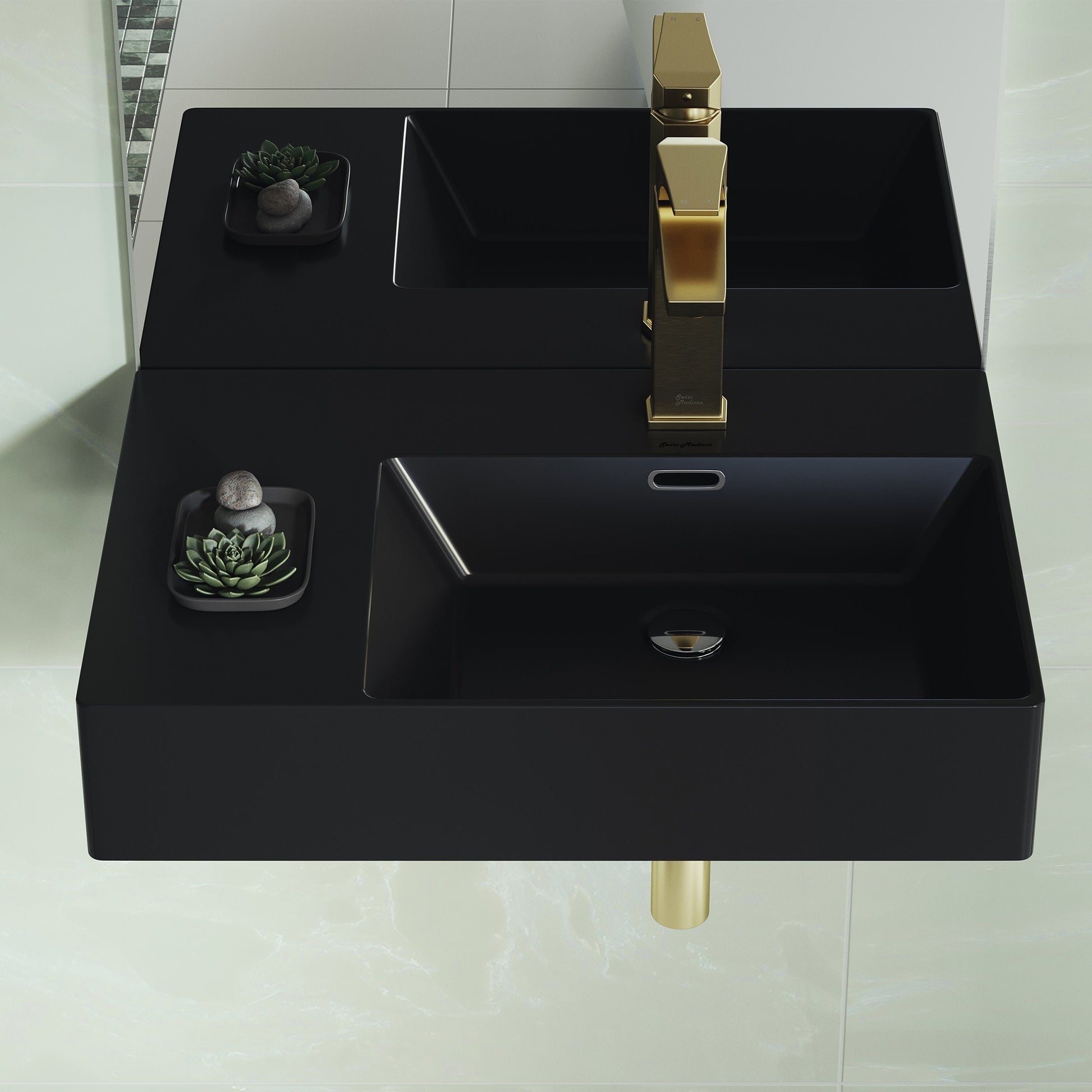 Matte Black / 1-Hole / Right
