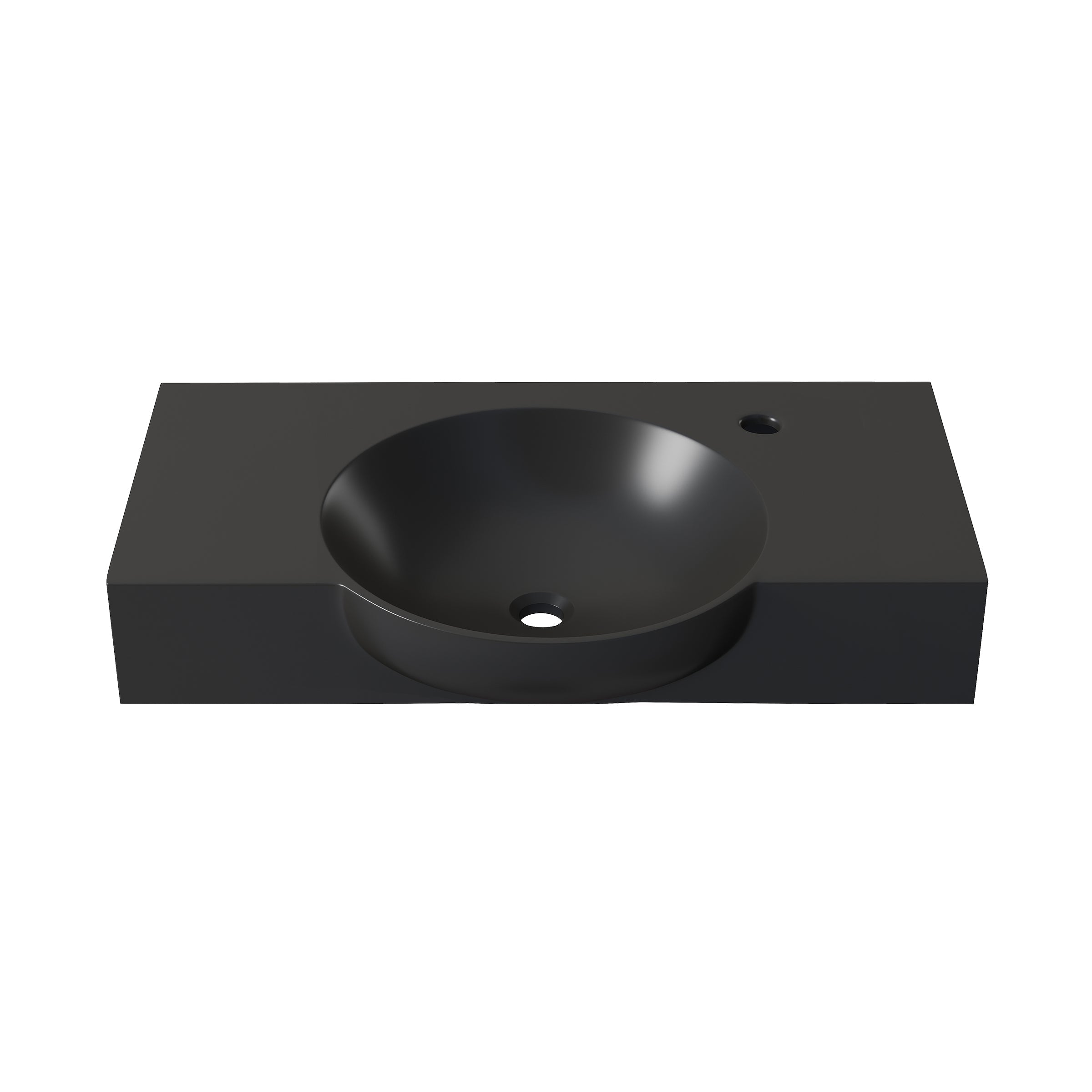 Matte Black / 1-Hole / Right