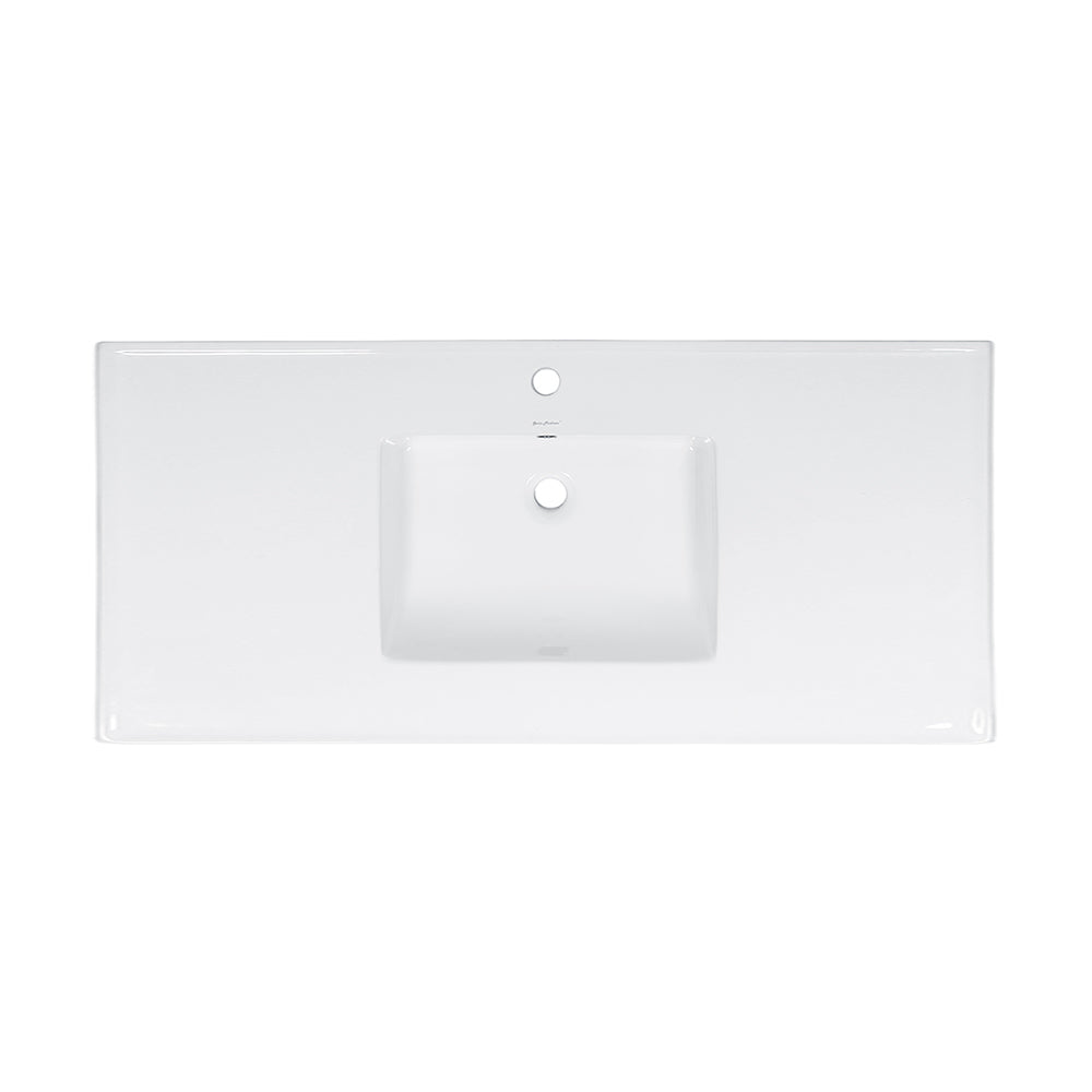 Glossy White / 1-Hole / Center