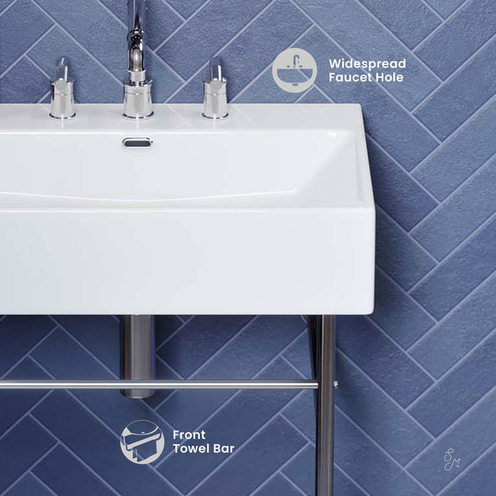 Chrome / White / 3-Hole