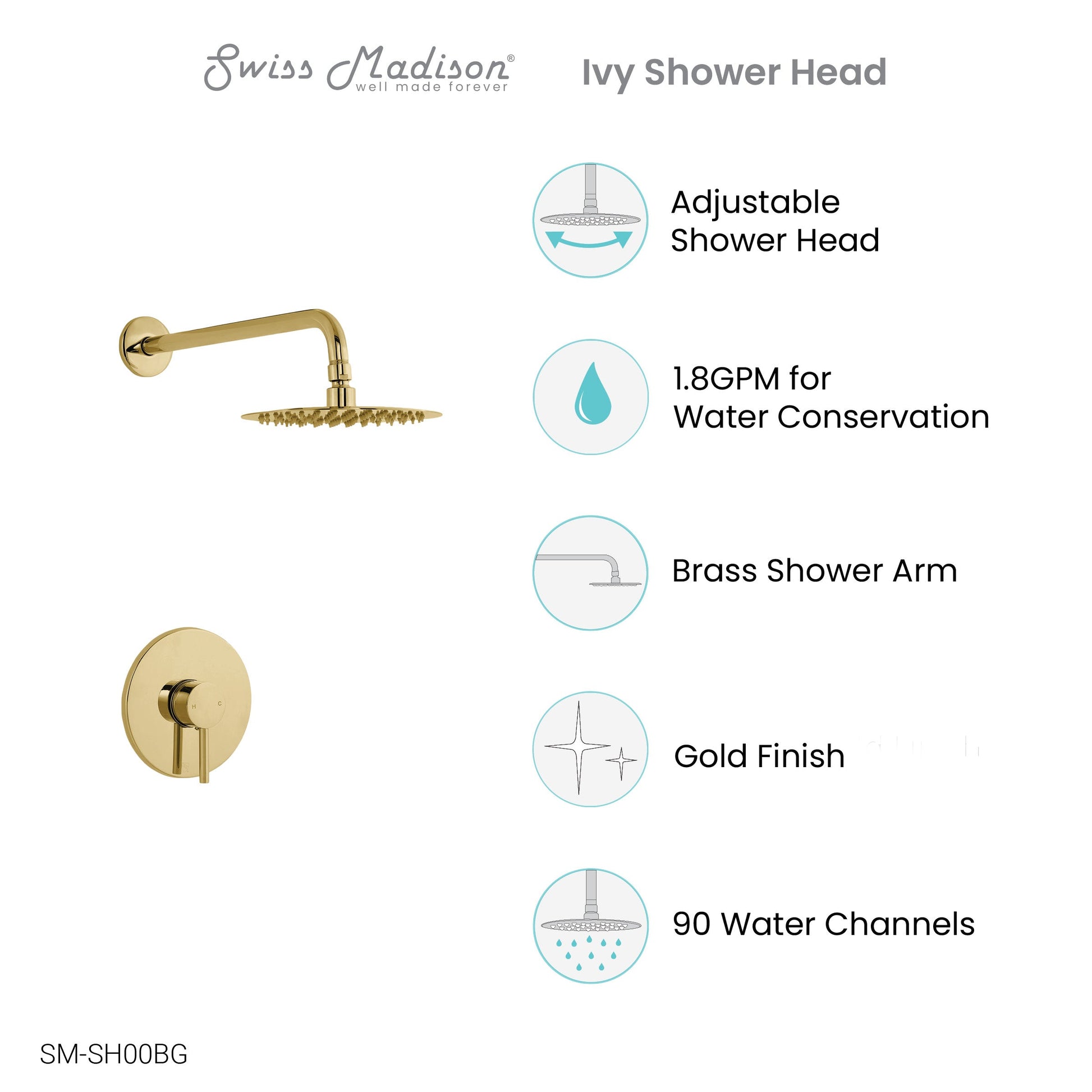 Brushed Gold / Without Hand Sprayer / Without Tub Filler